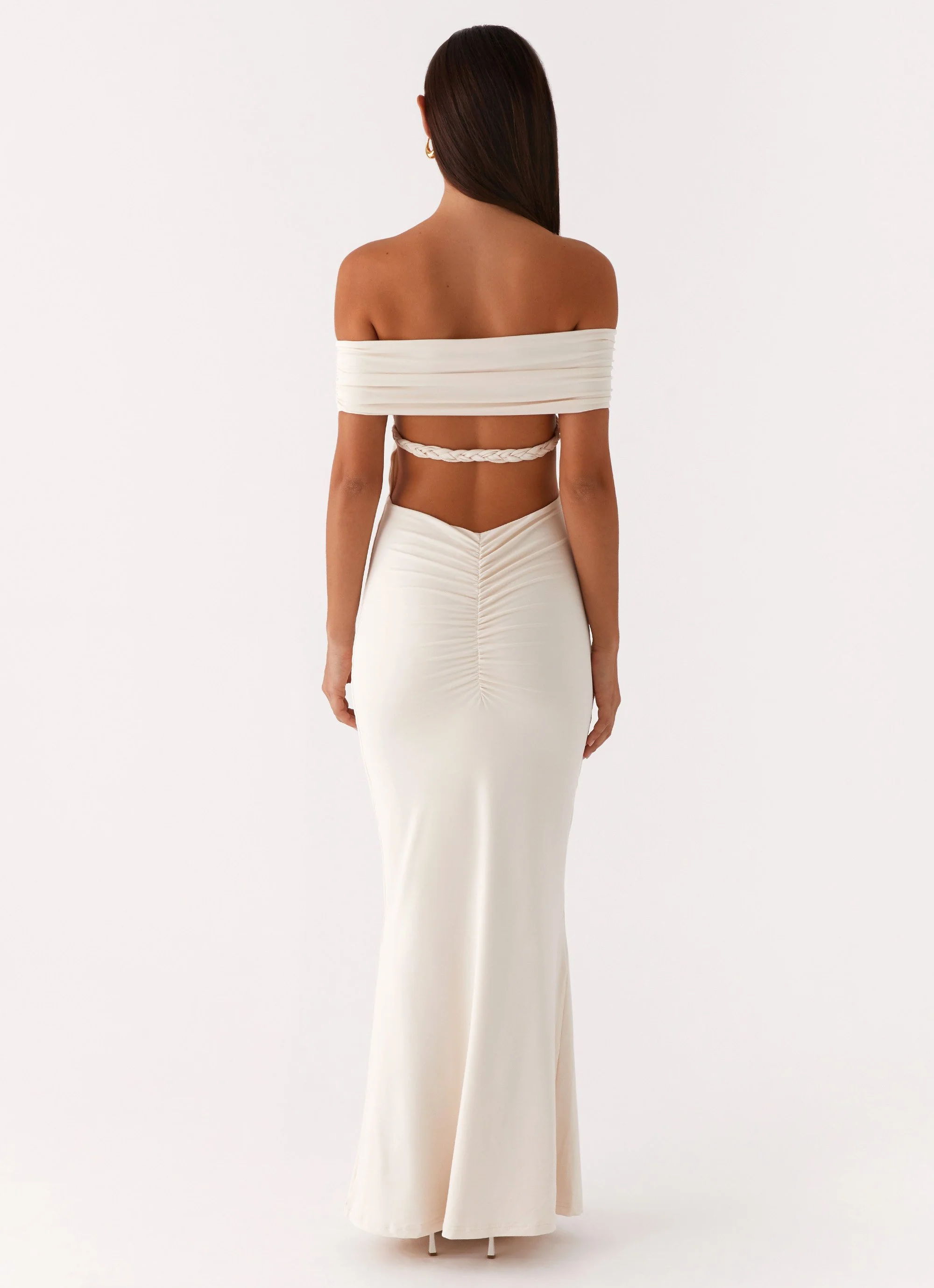 Illusion Maxi Dress - Ivory - Image 2