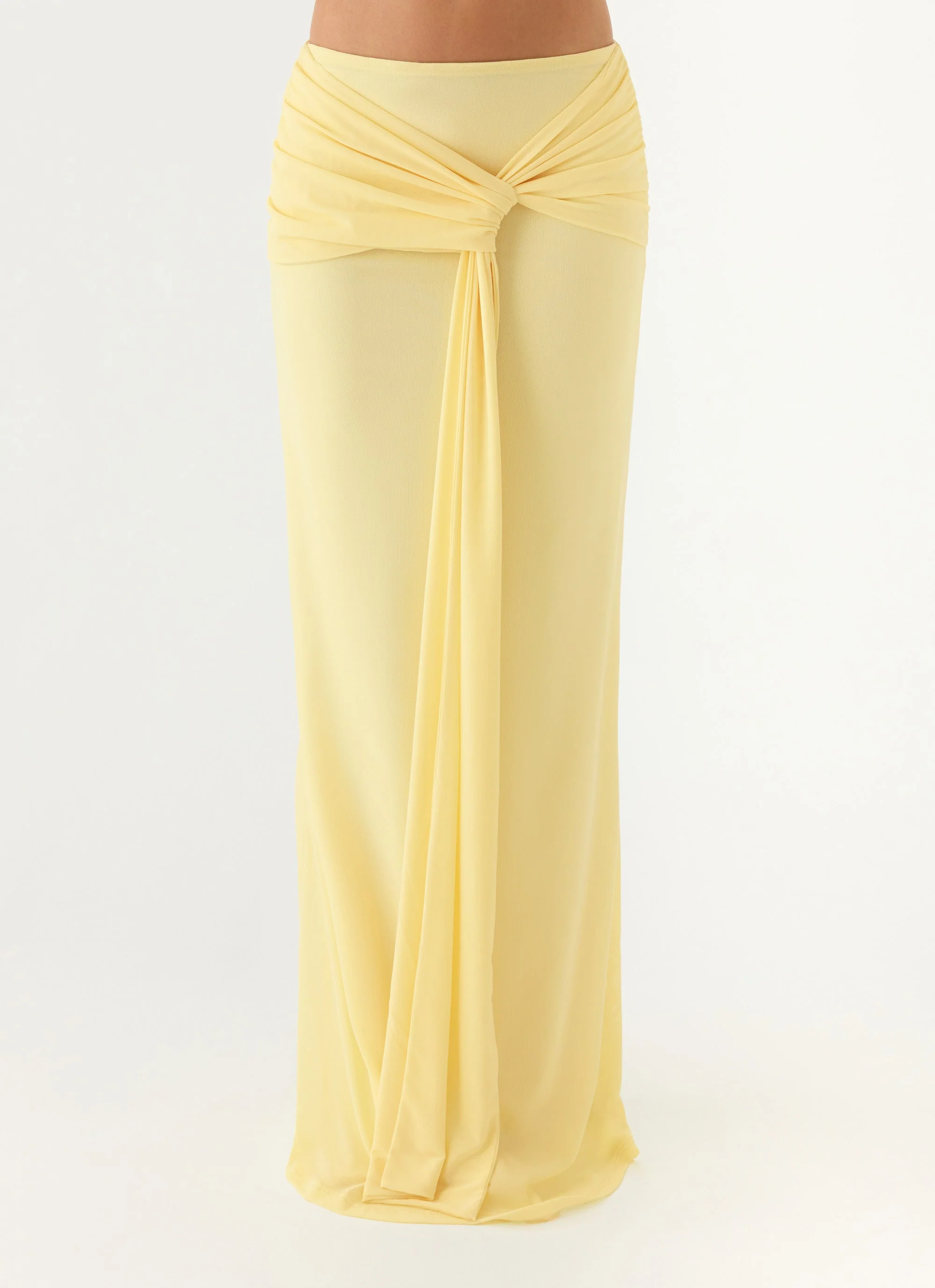 In Destiny Wrap Maxi Skirt - Yellow - Image 6