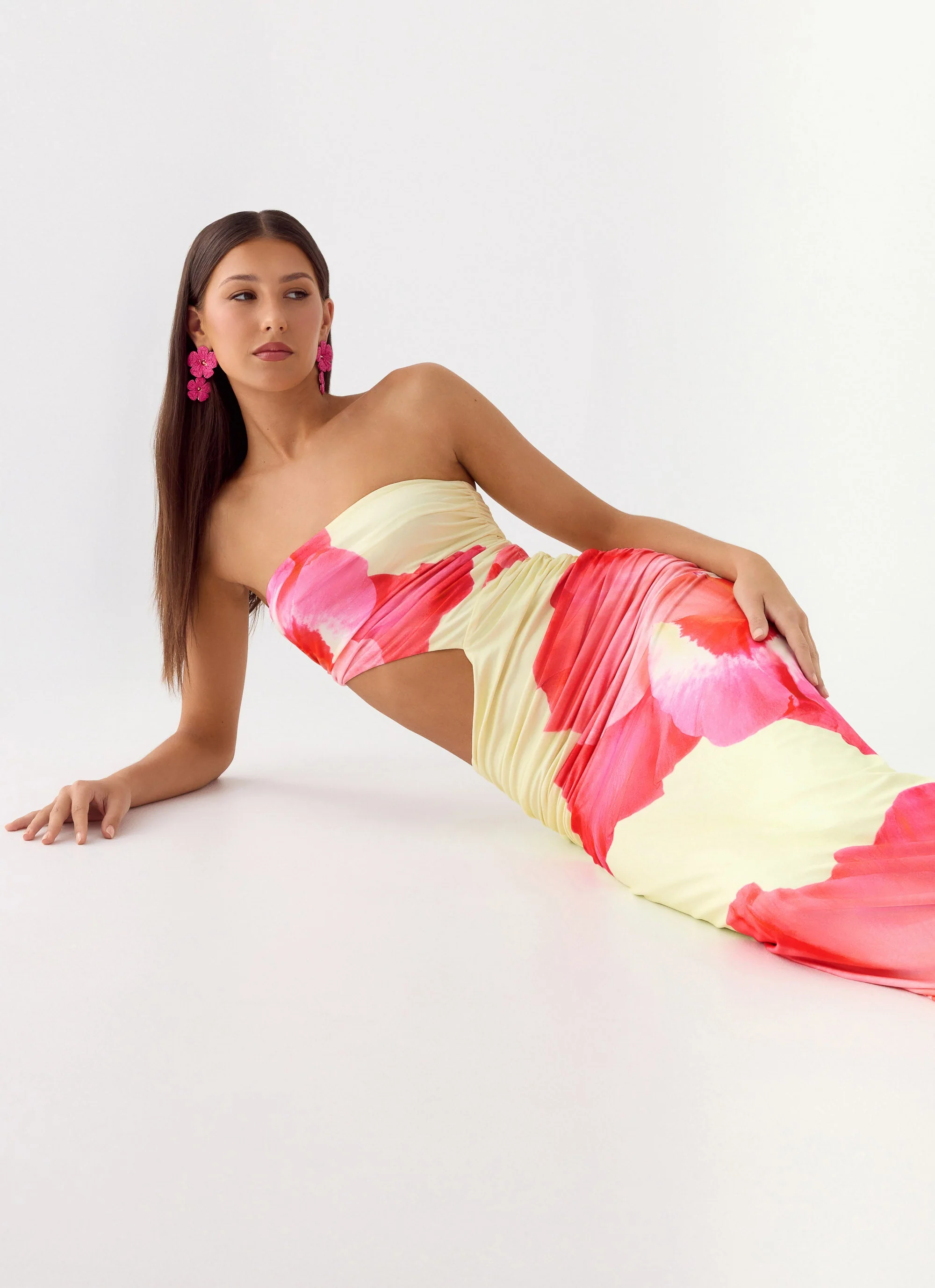 In The Rhythm Maxi Dress - Yellow Floral Spritz - Image 4