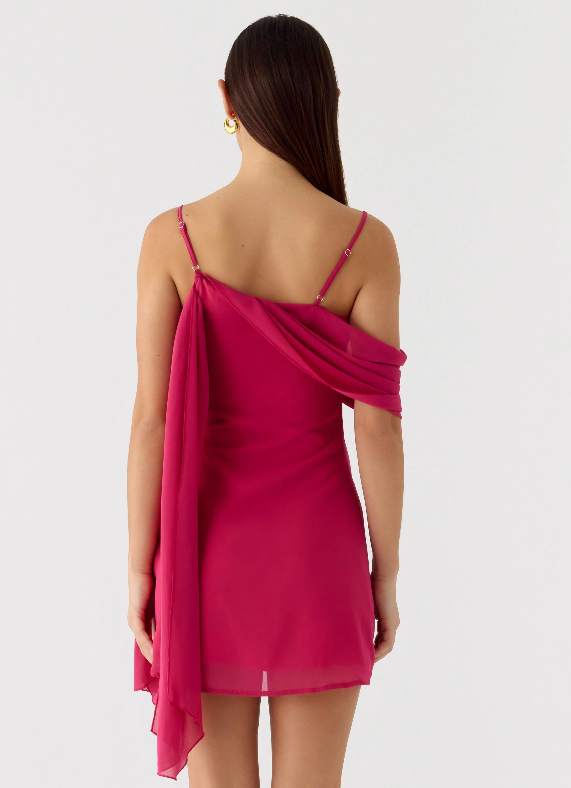 In Your Place Mini Dress - Fuchsia - Image 3