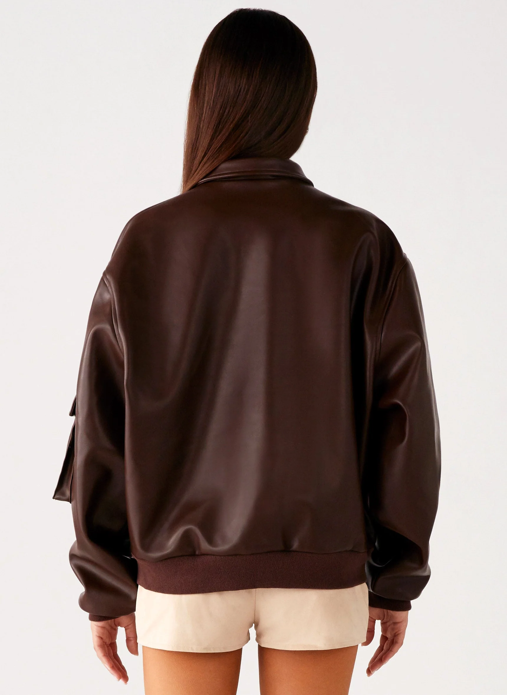 Indara Bomber Jacket - Chocolate - Image 4