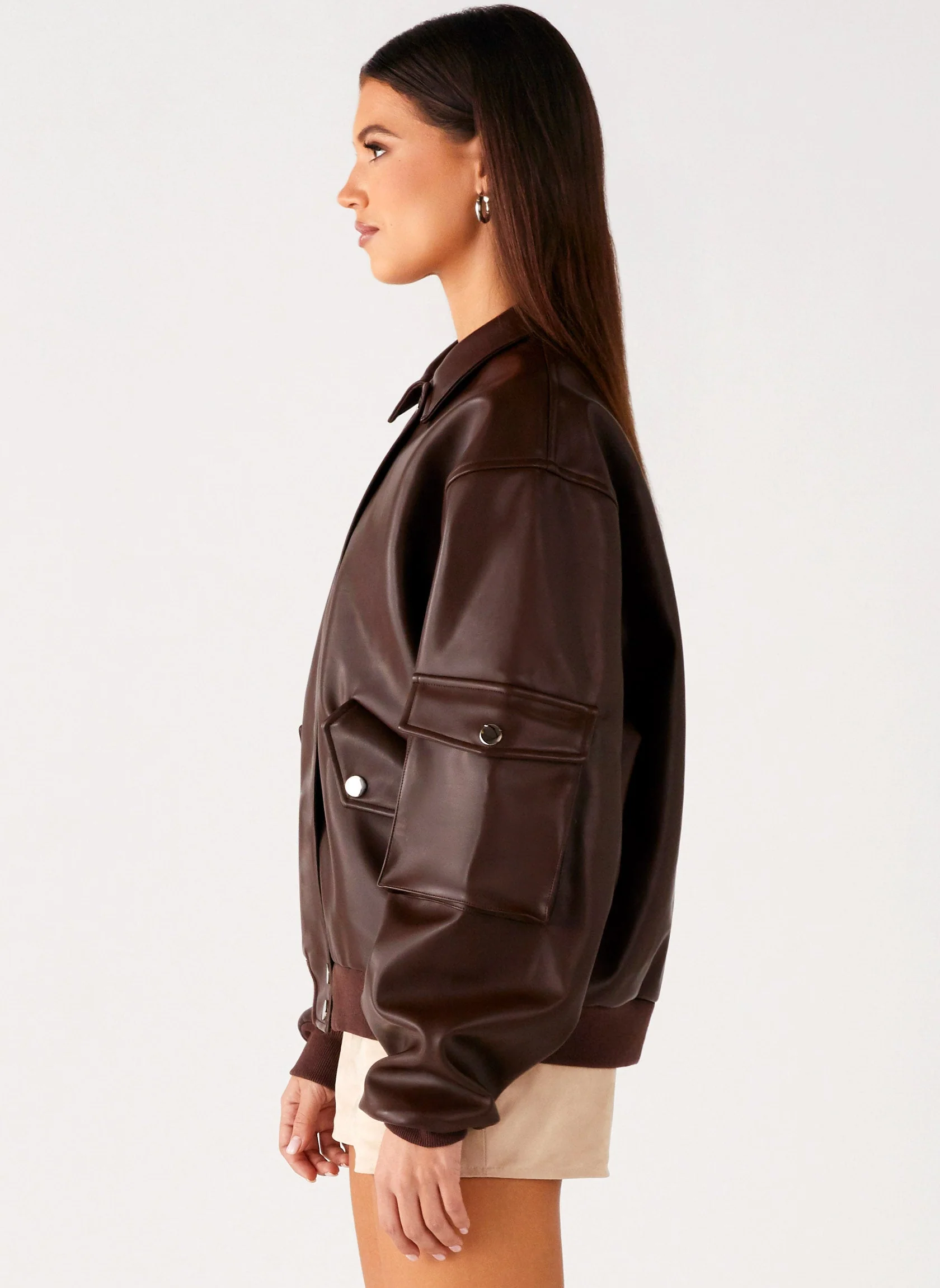 Indara Bomber Jacket - Chocolate - Image 6