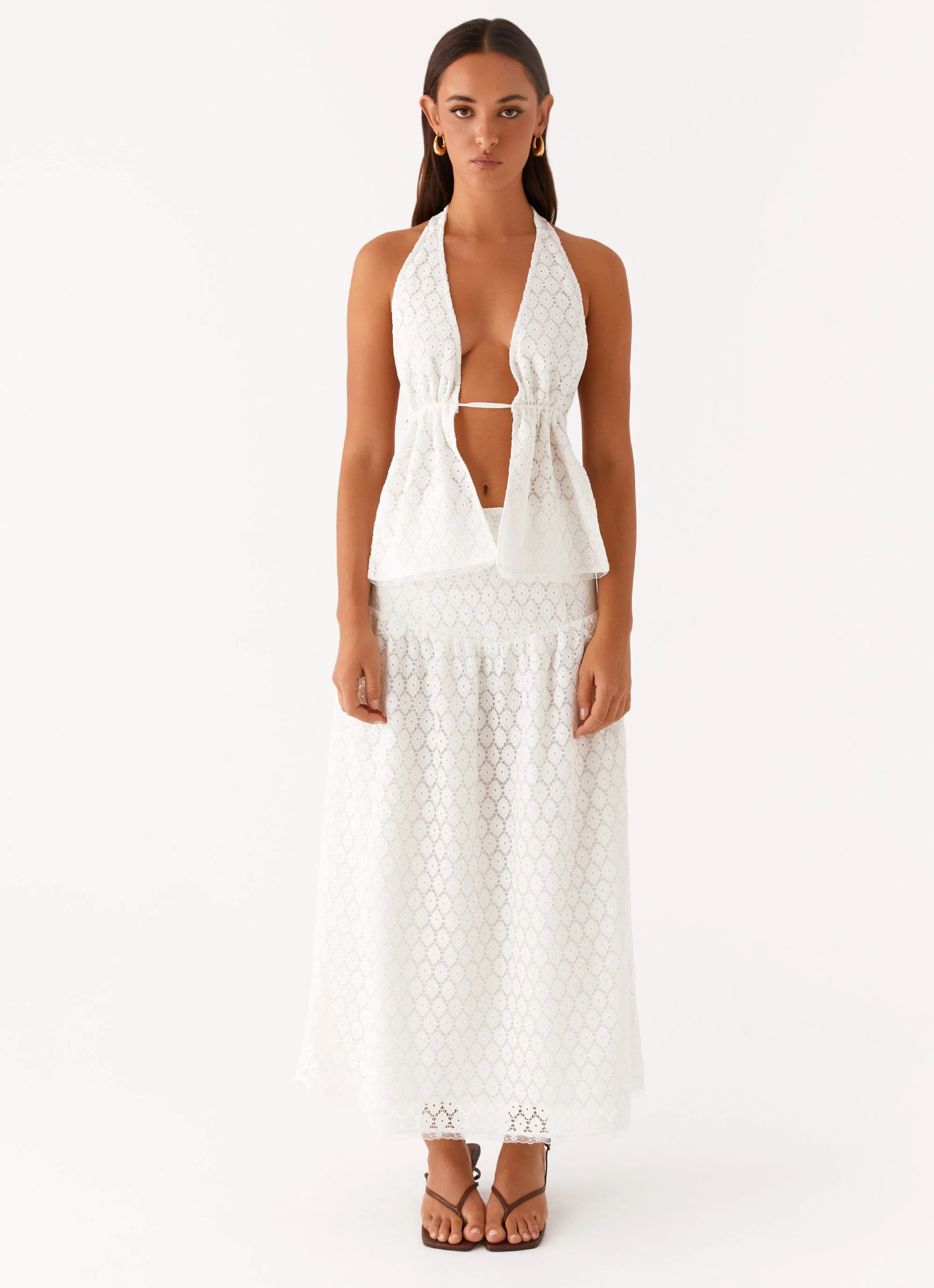 Indiana Corset Midi Skirt - White - Image 2