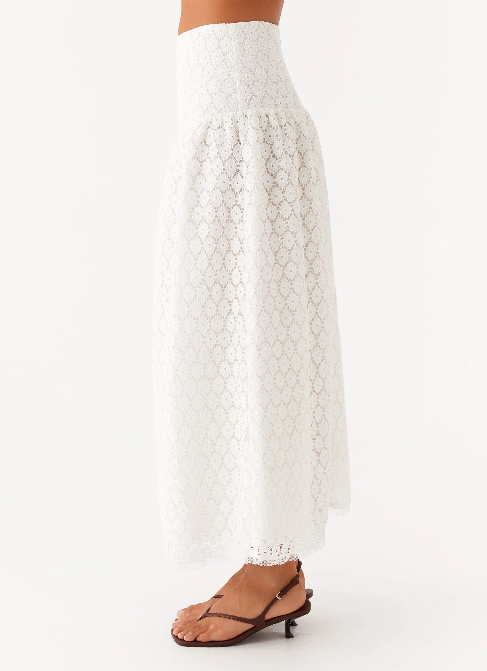 Indiana Corset Midi Skirt - White - Image 3