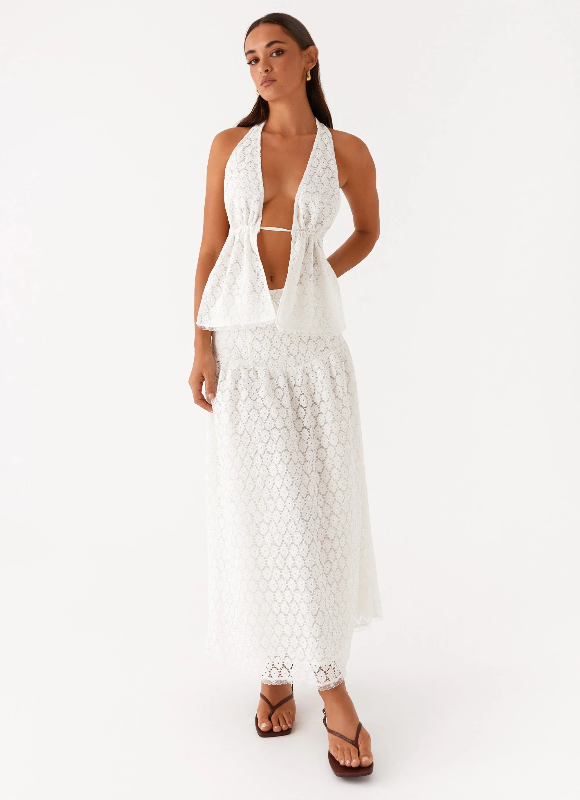 Indiana Corset Midi Skirt - White - Image 6