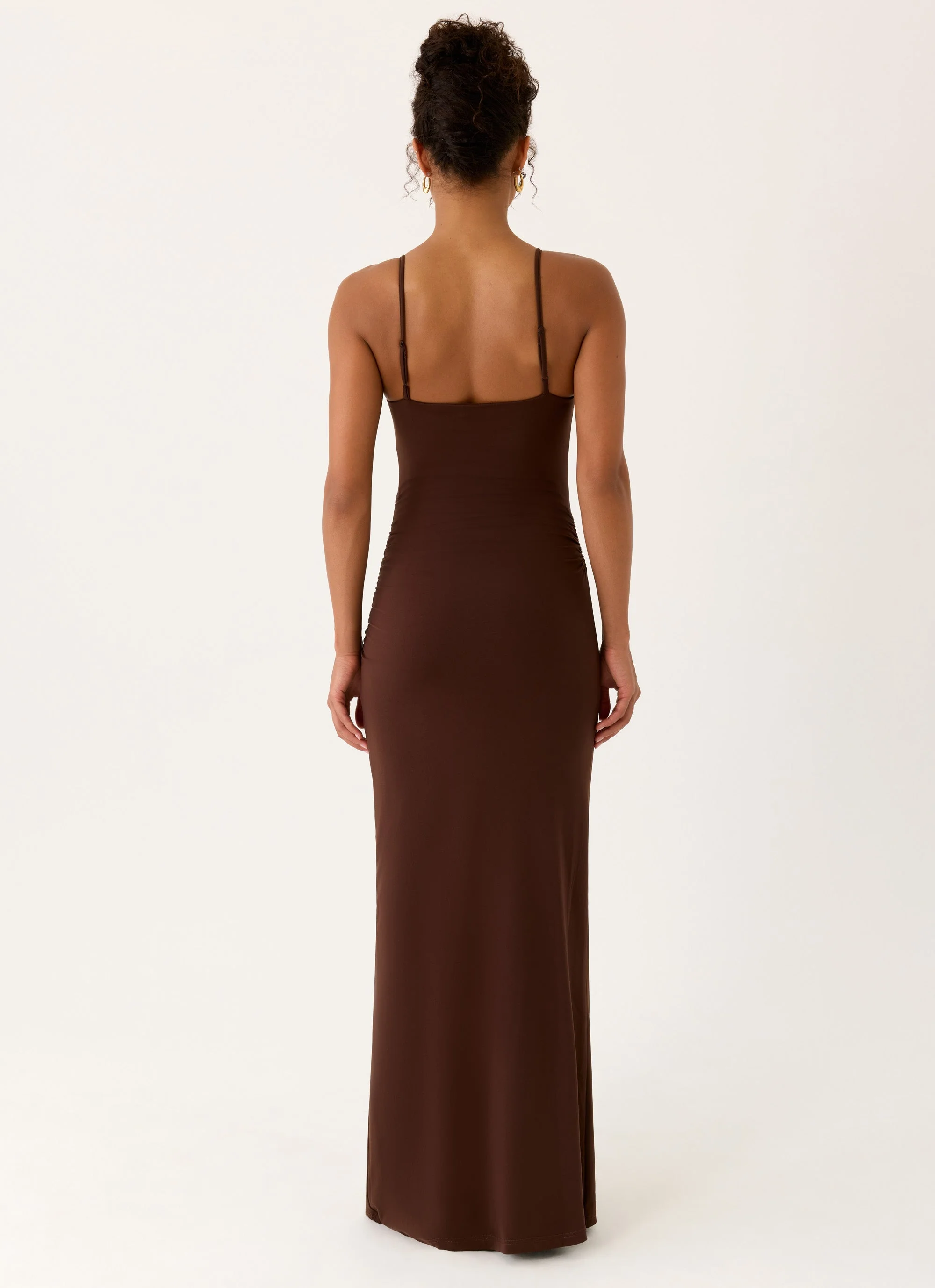 Inez Maxi Dress - Chocolate - Image 3