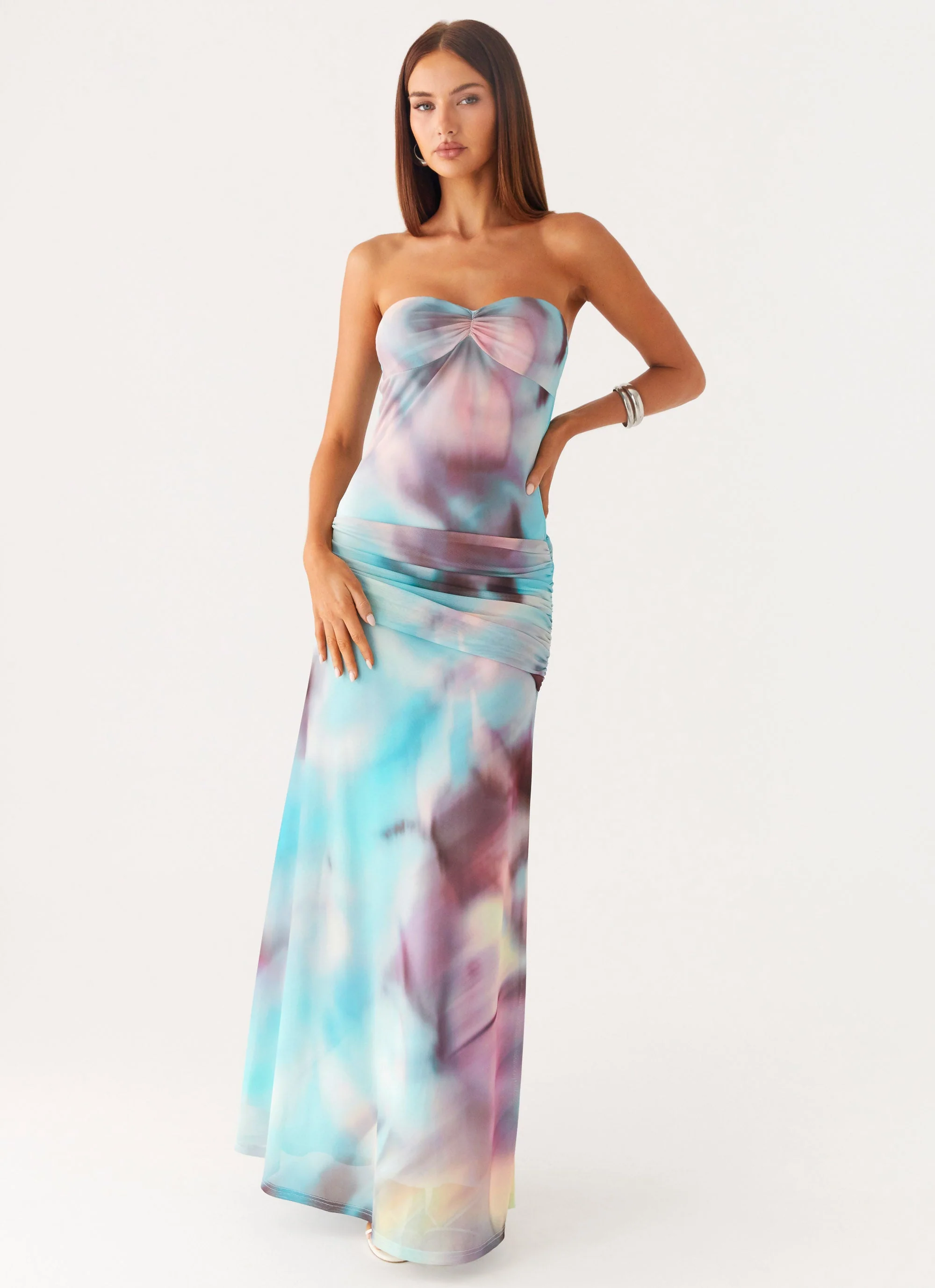 Isle Escape Mesh Maxi Dress - Sea Splash - Image 4