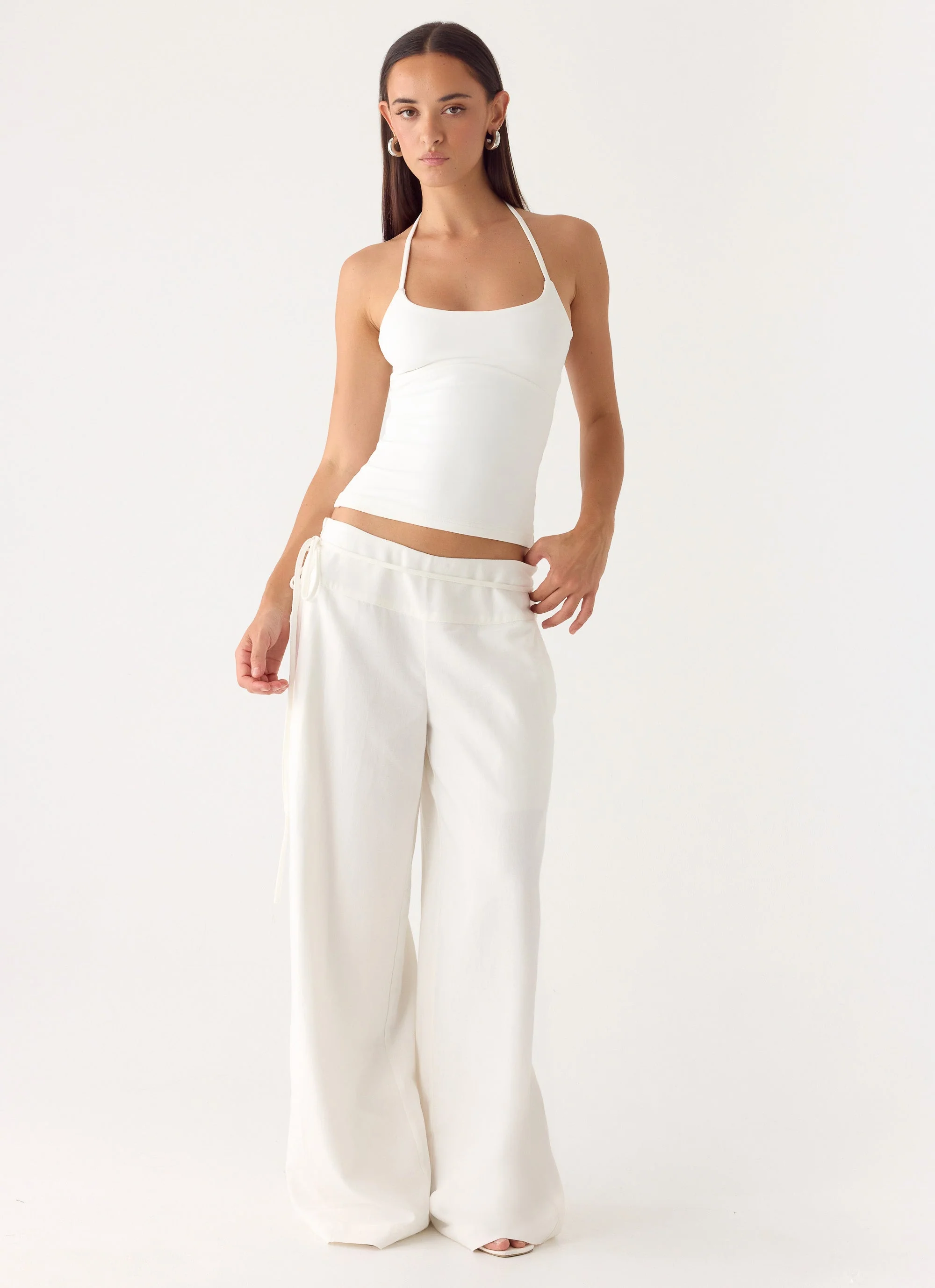 Isobel Linen Pants - White - Image 2