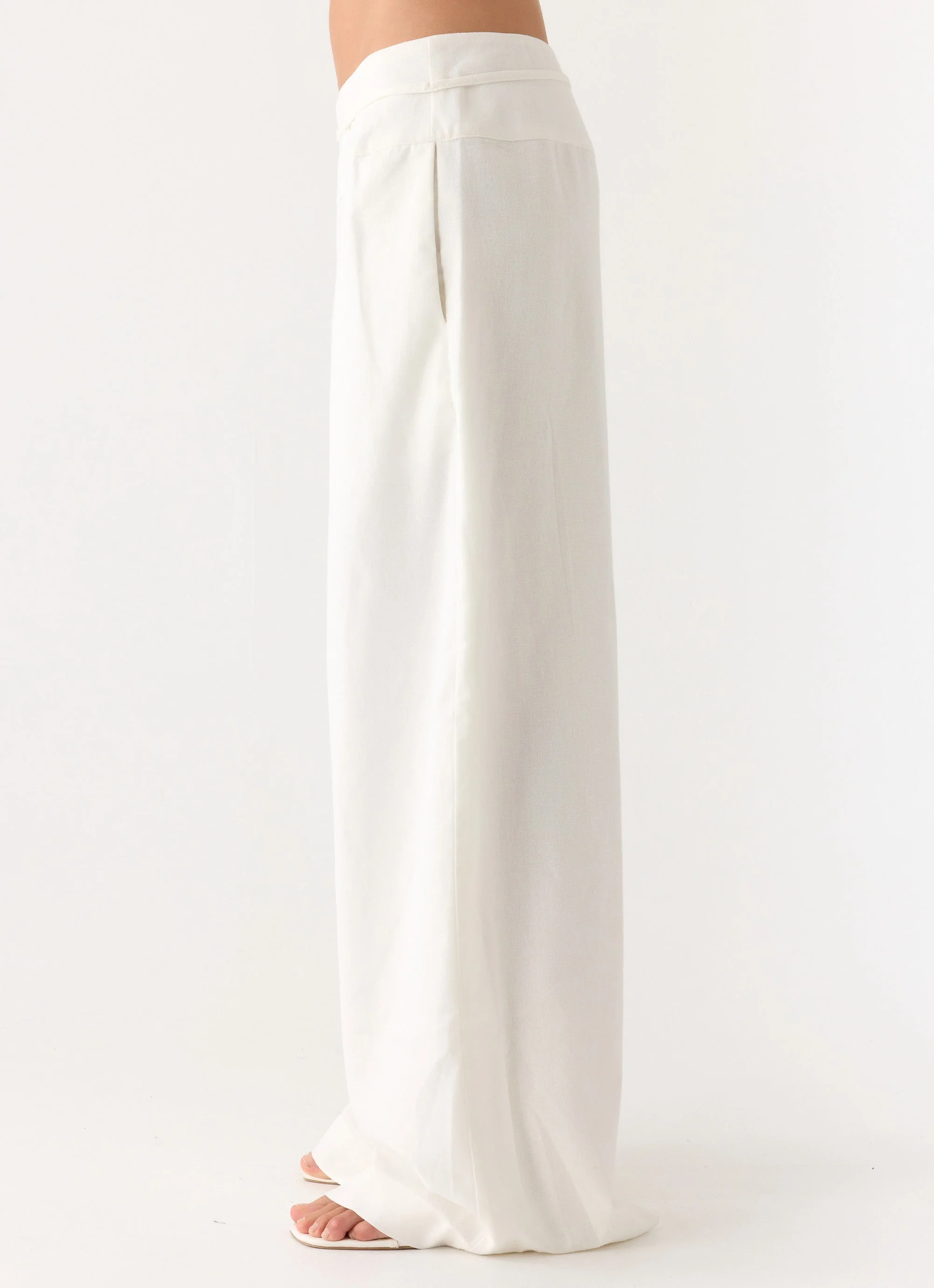 Isobel Linen Pants - White - Image 3