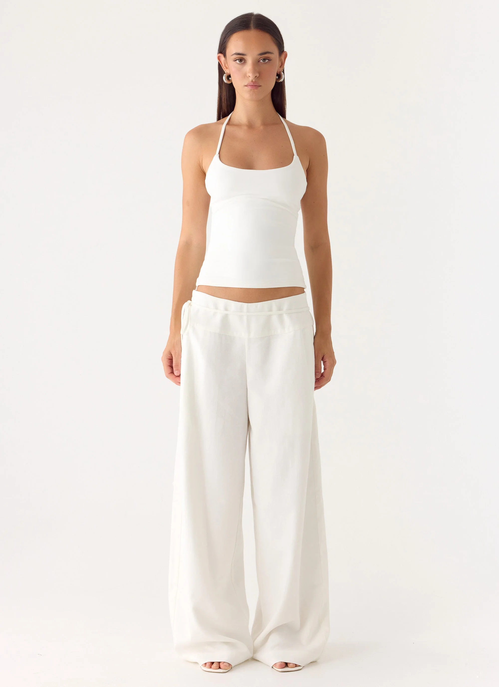 Isobel Linen Pants - White - Image 5