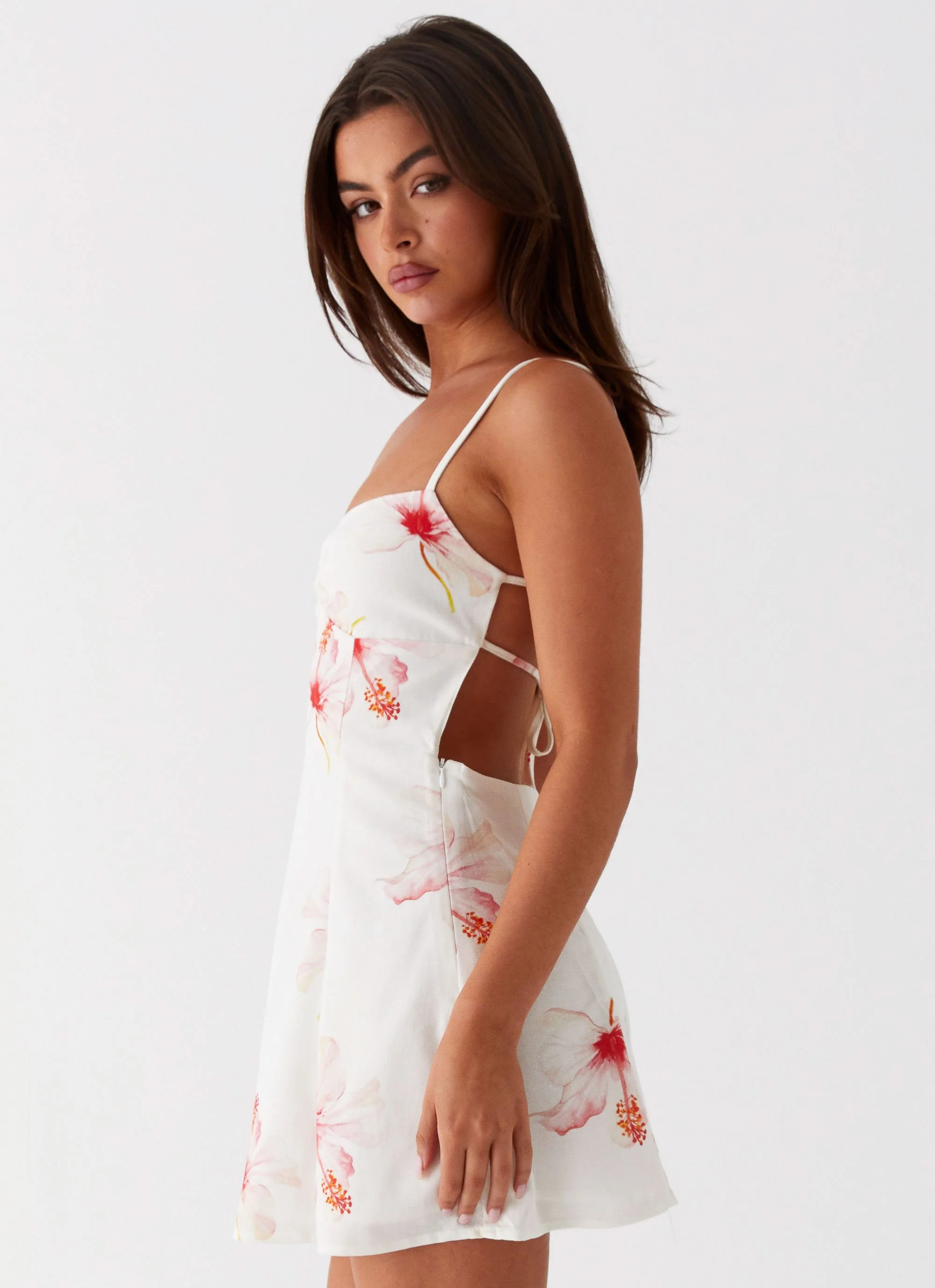 Isra Linen Mini Dress - Camellia - Image 3