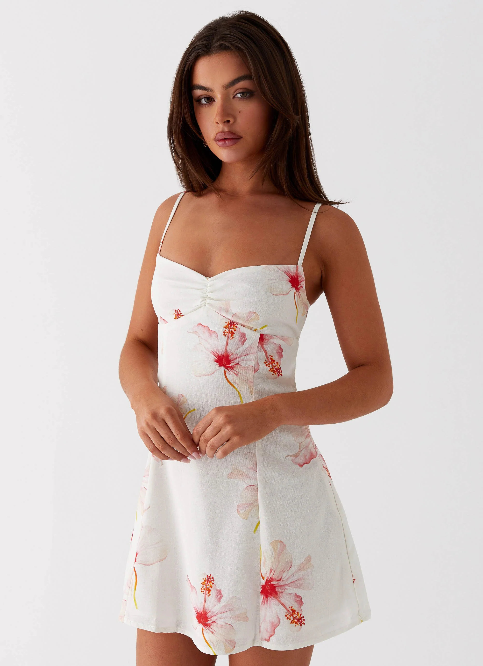Isra Linen Mini Dress - Camellia - Image 5