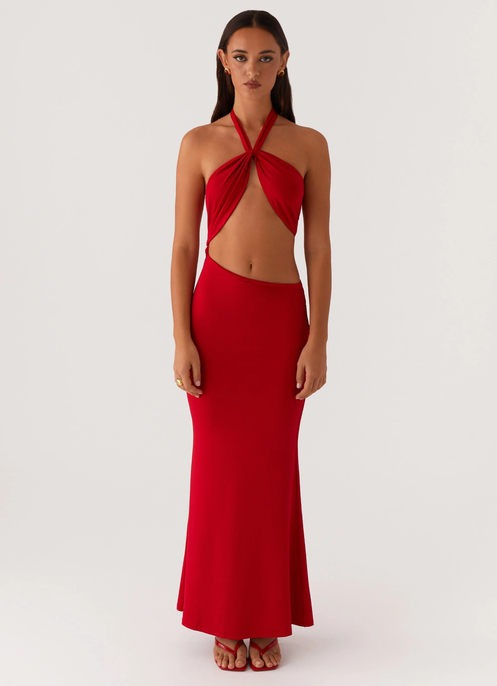 Its Obvious Maxi Dress - Red - Image 3