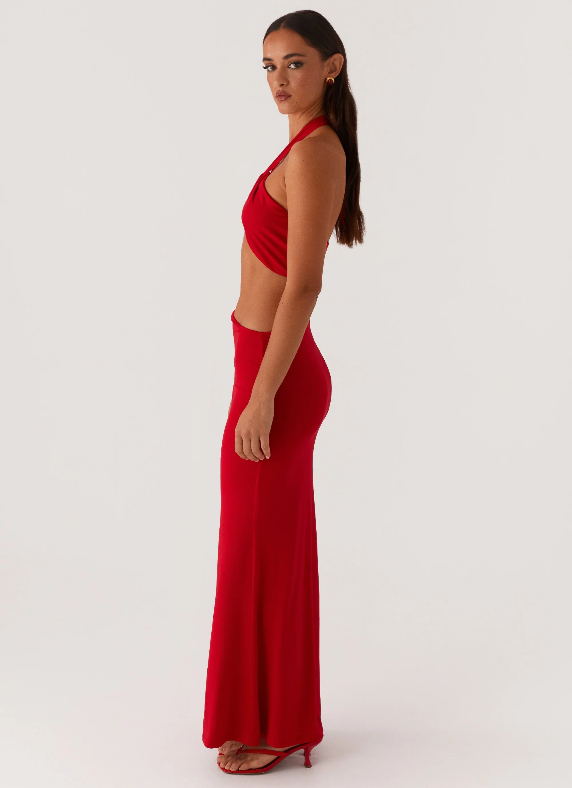 Its Obvious Maxi Dress - Red - Image 4