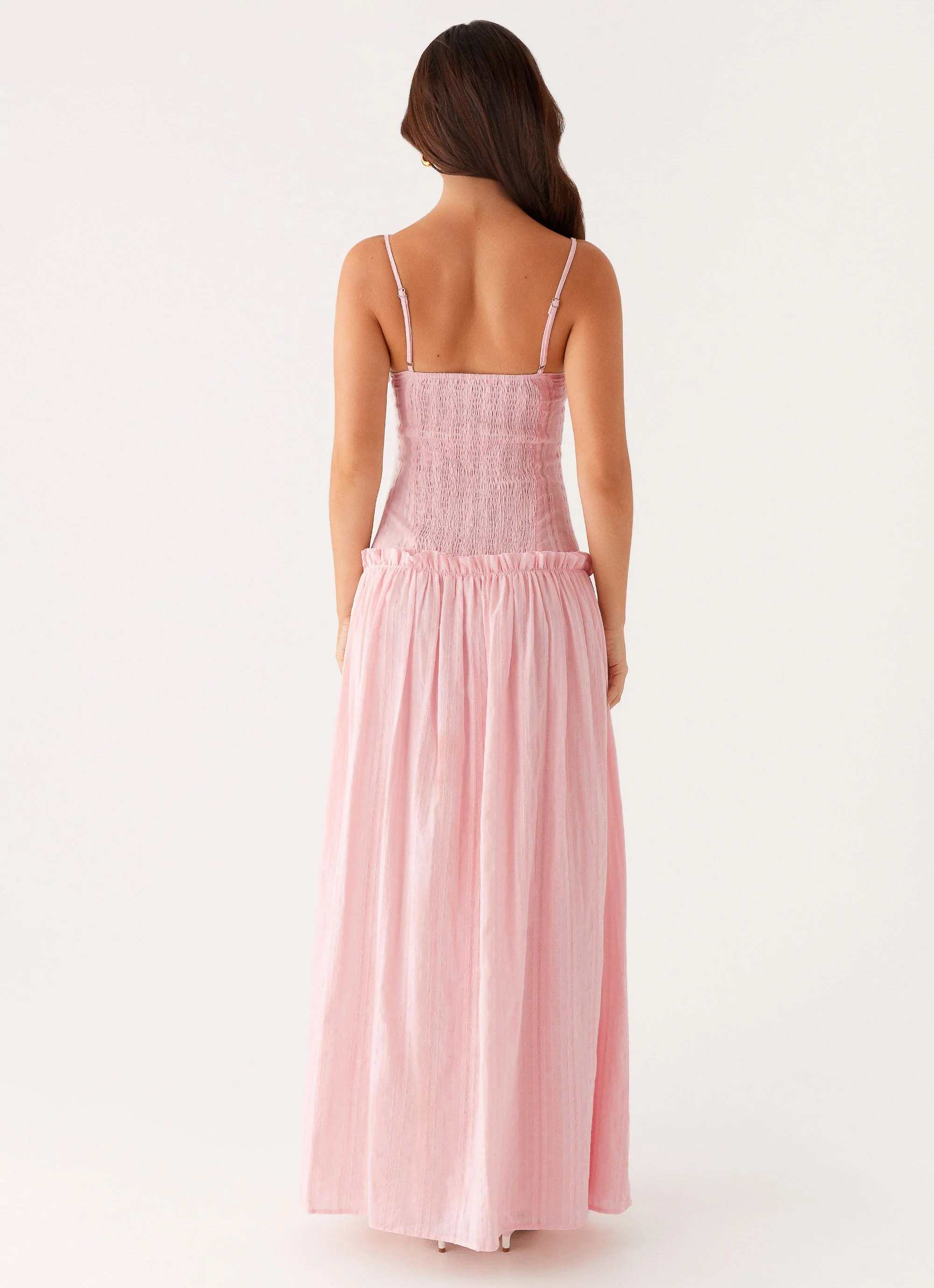 Jacinda Drop Waist Maxi Dress - Pink - Image 3