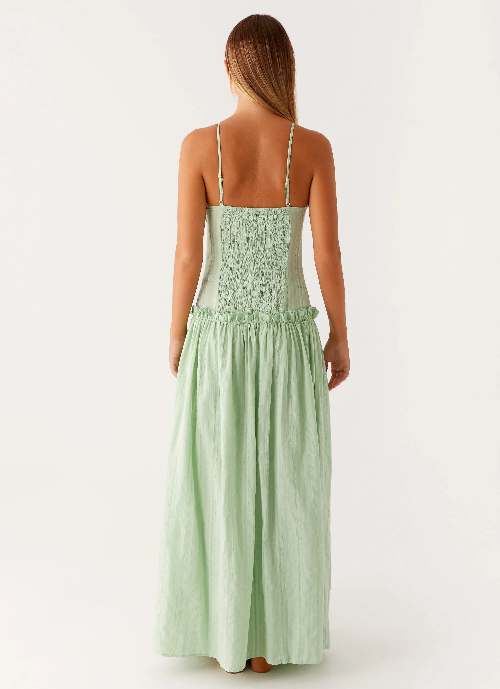 Jacinda Drop Waist Maxi Dress - Sage - Image 4