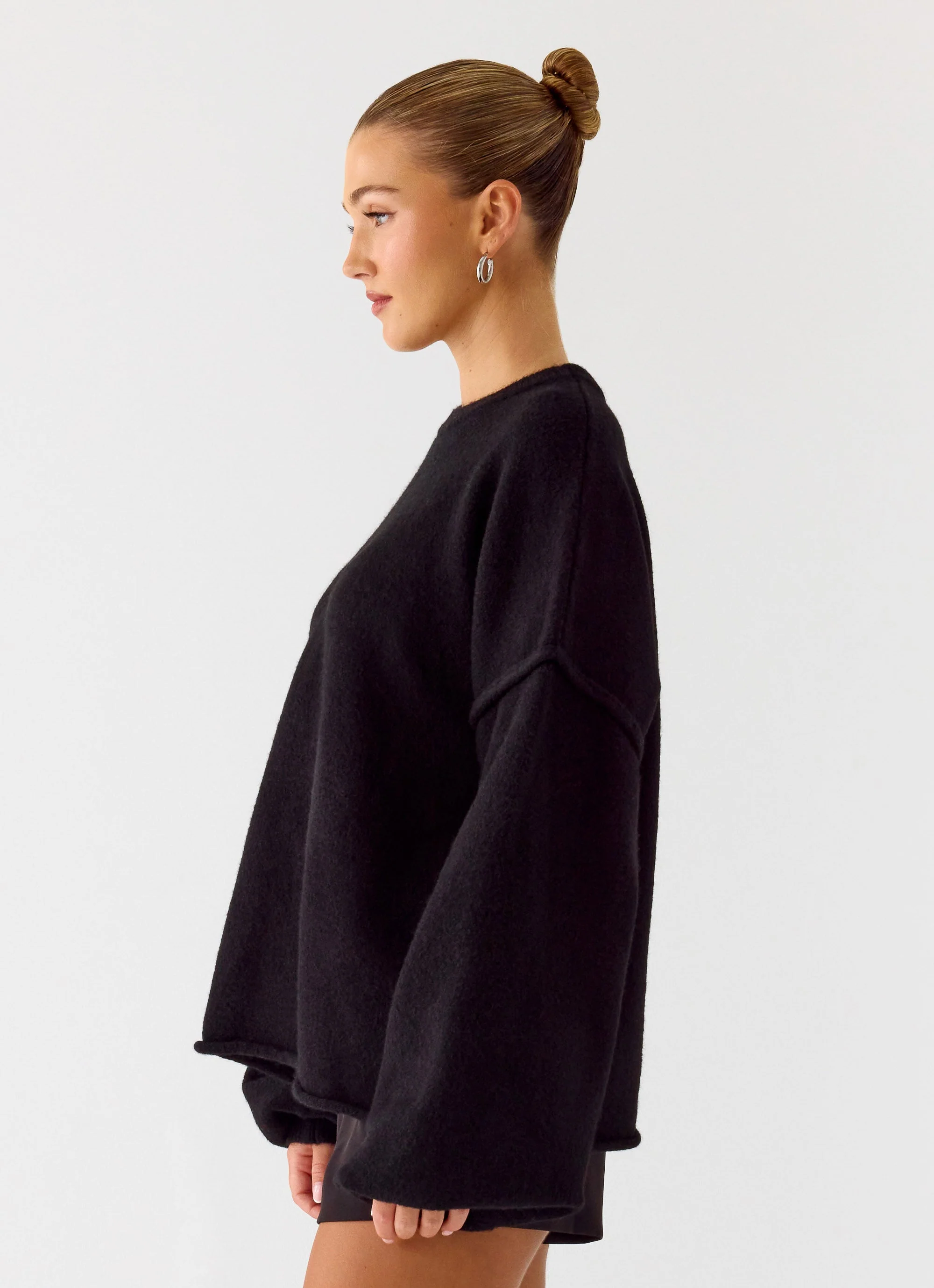 Jack Oversized Knit Sweater - Black - Image 3