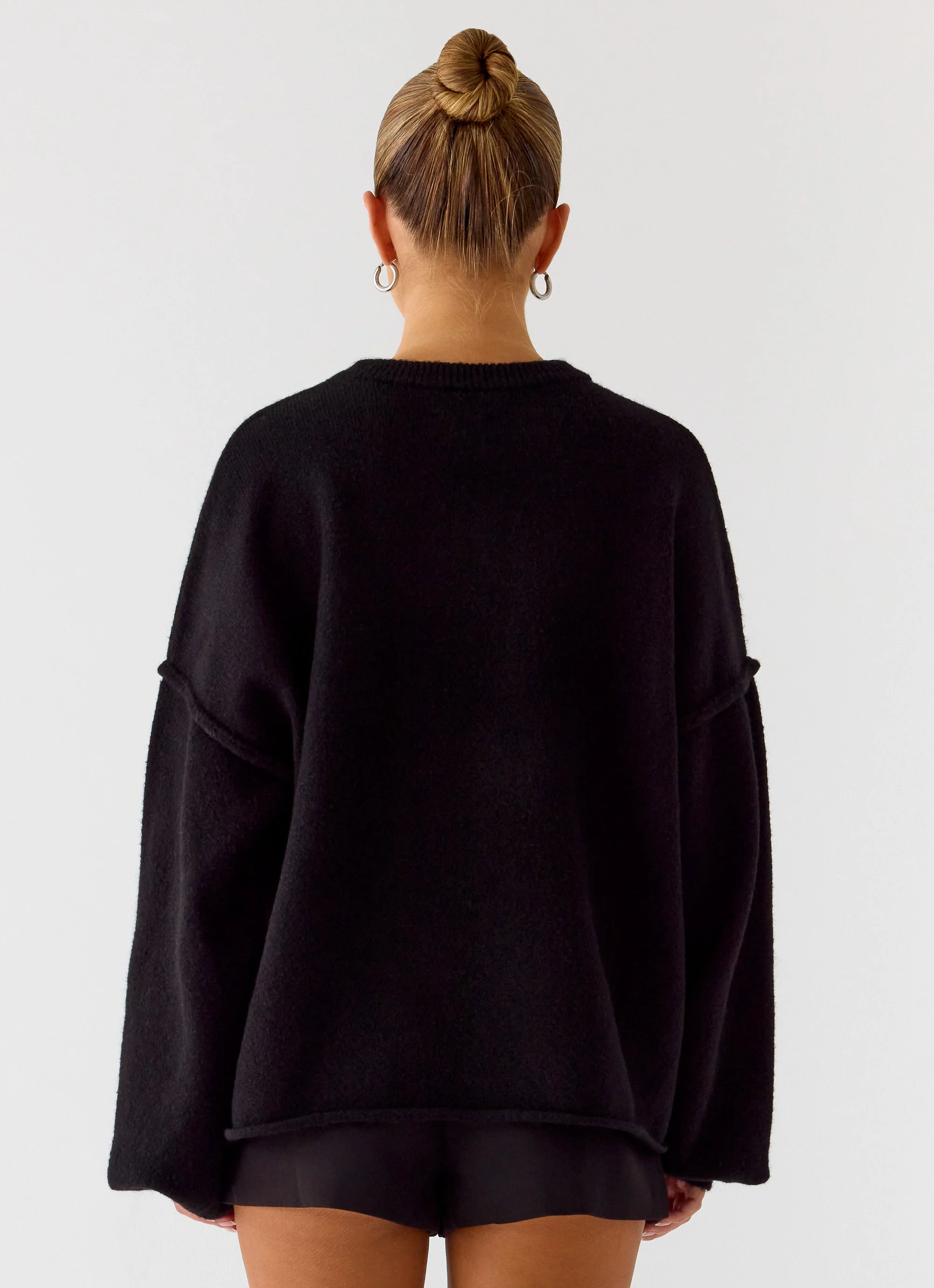 Jack Oversized Knit Sweater - Black - Image 4