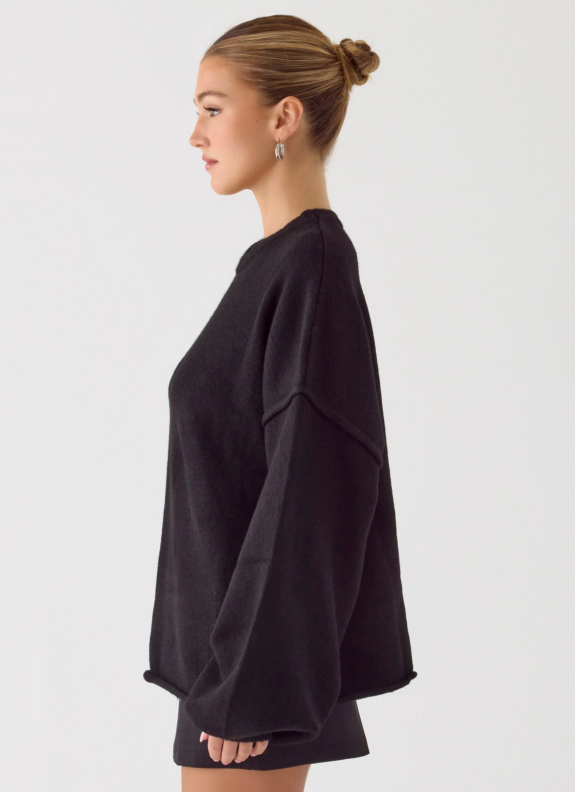 Jack Oversized Knit Sweater - Black - Image 8
