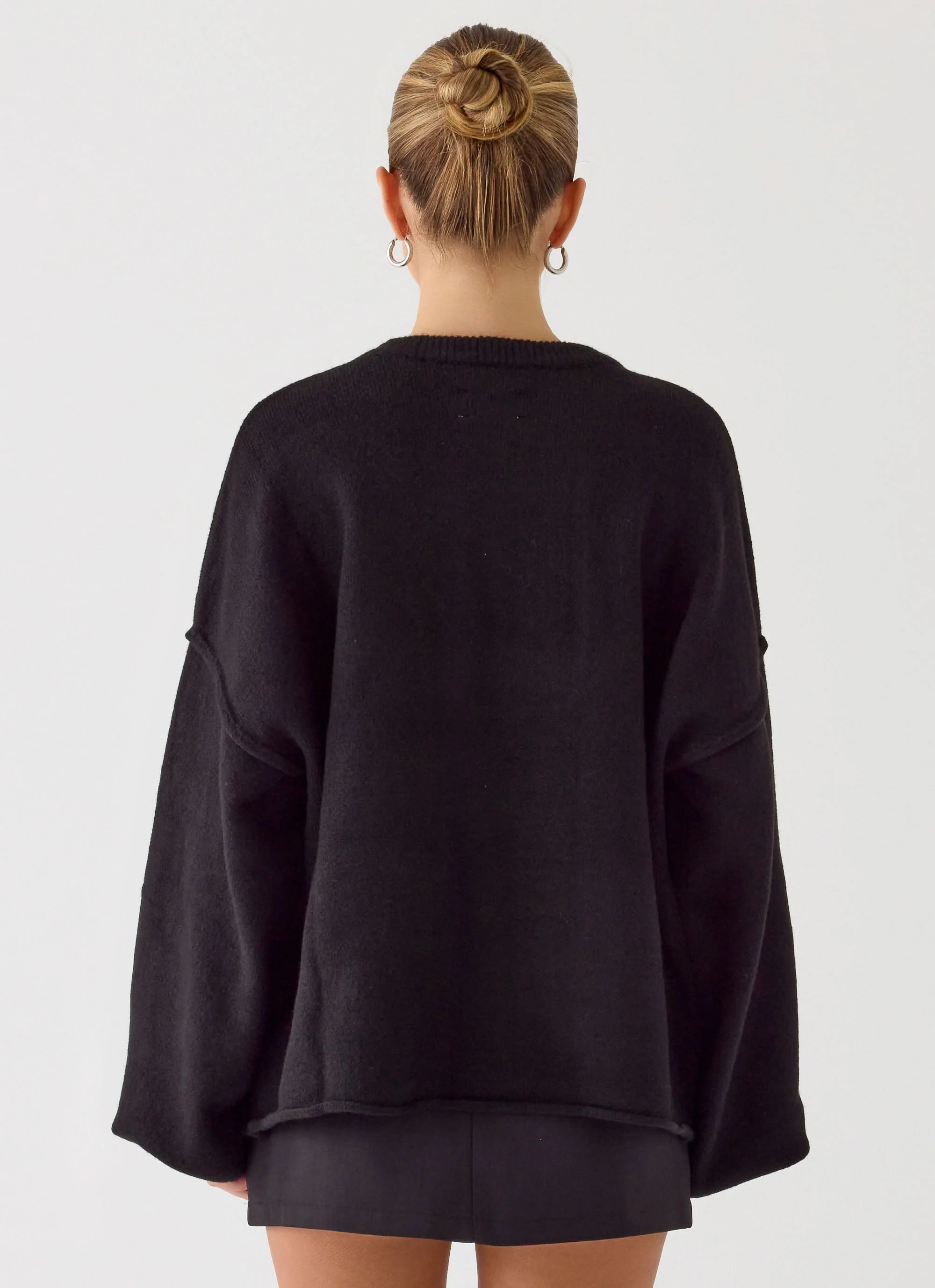Jack Oversized Knit Sweater - Black - Image 9