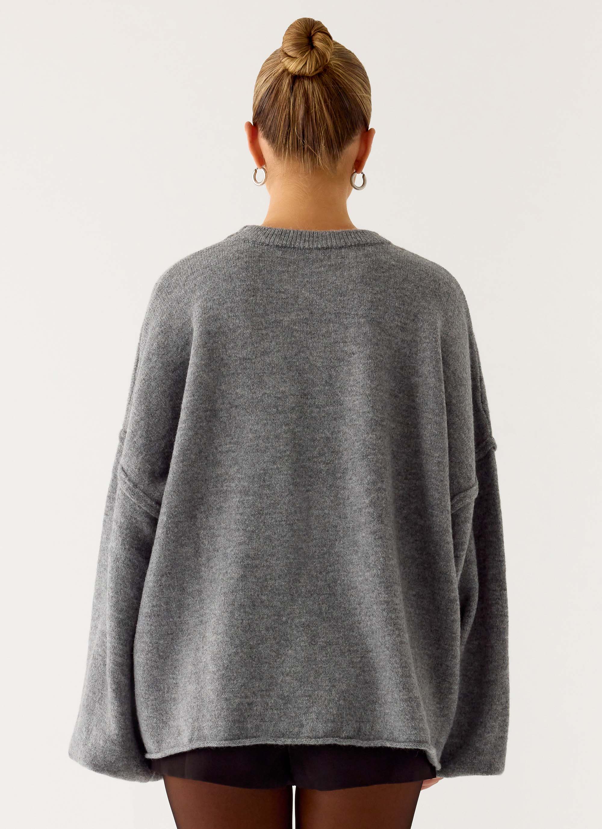 Jack Oversized Knit Sweater - Grey - Image 3