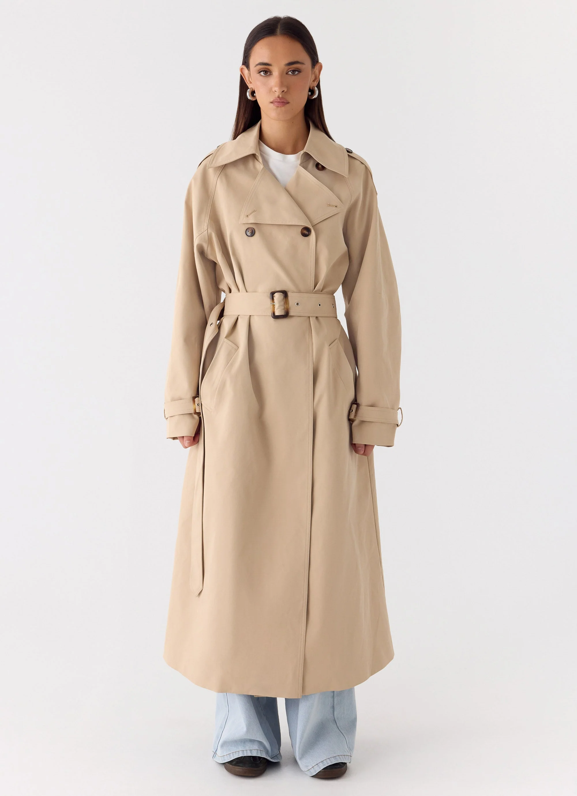Jackie Trench Coat - Tan - Image 3