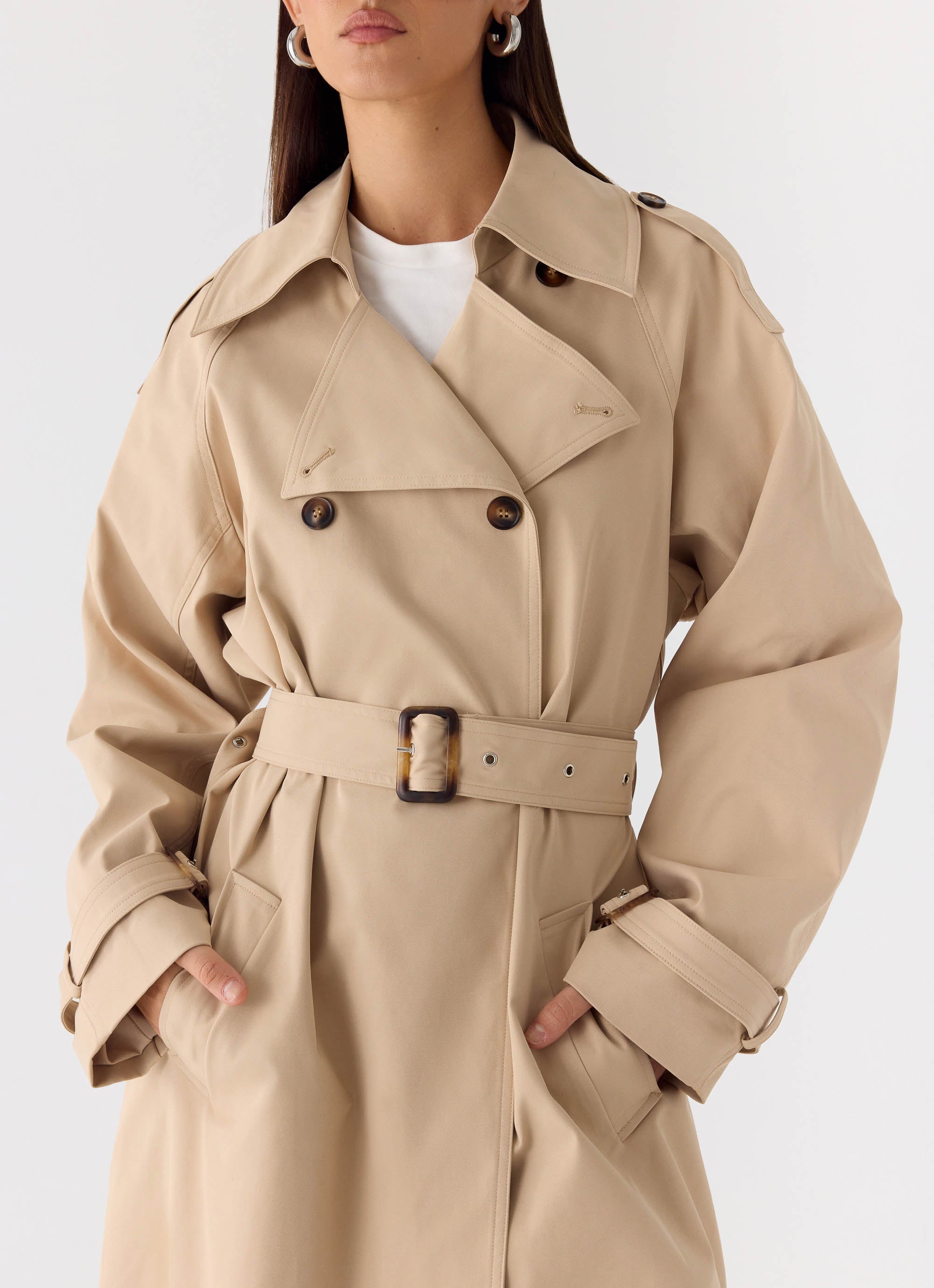 Jackie Trench Coat - Tan - Image 6