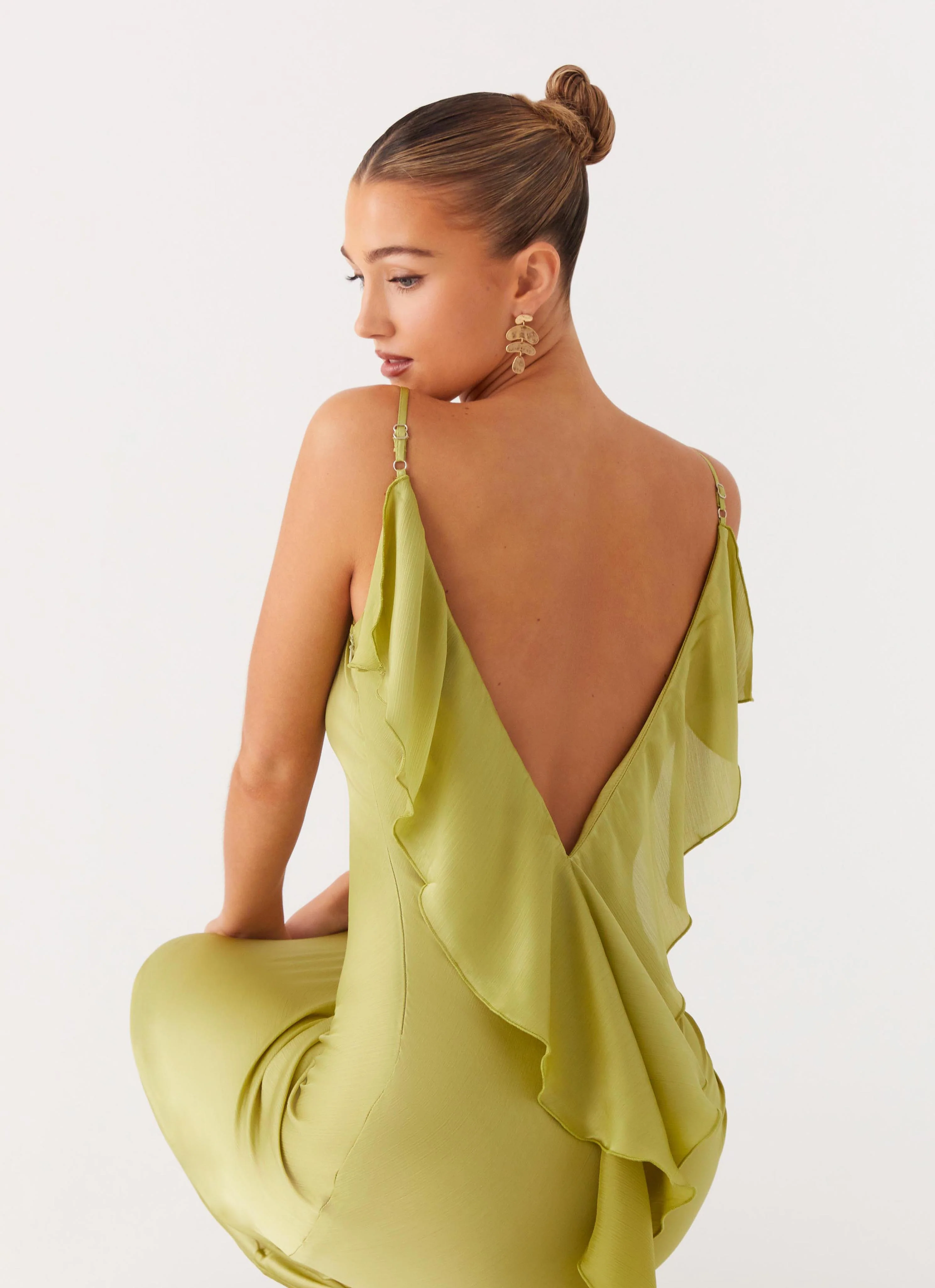Jade Escape Maxi Dress - Lime - Image 6