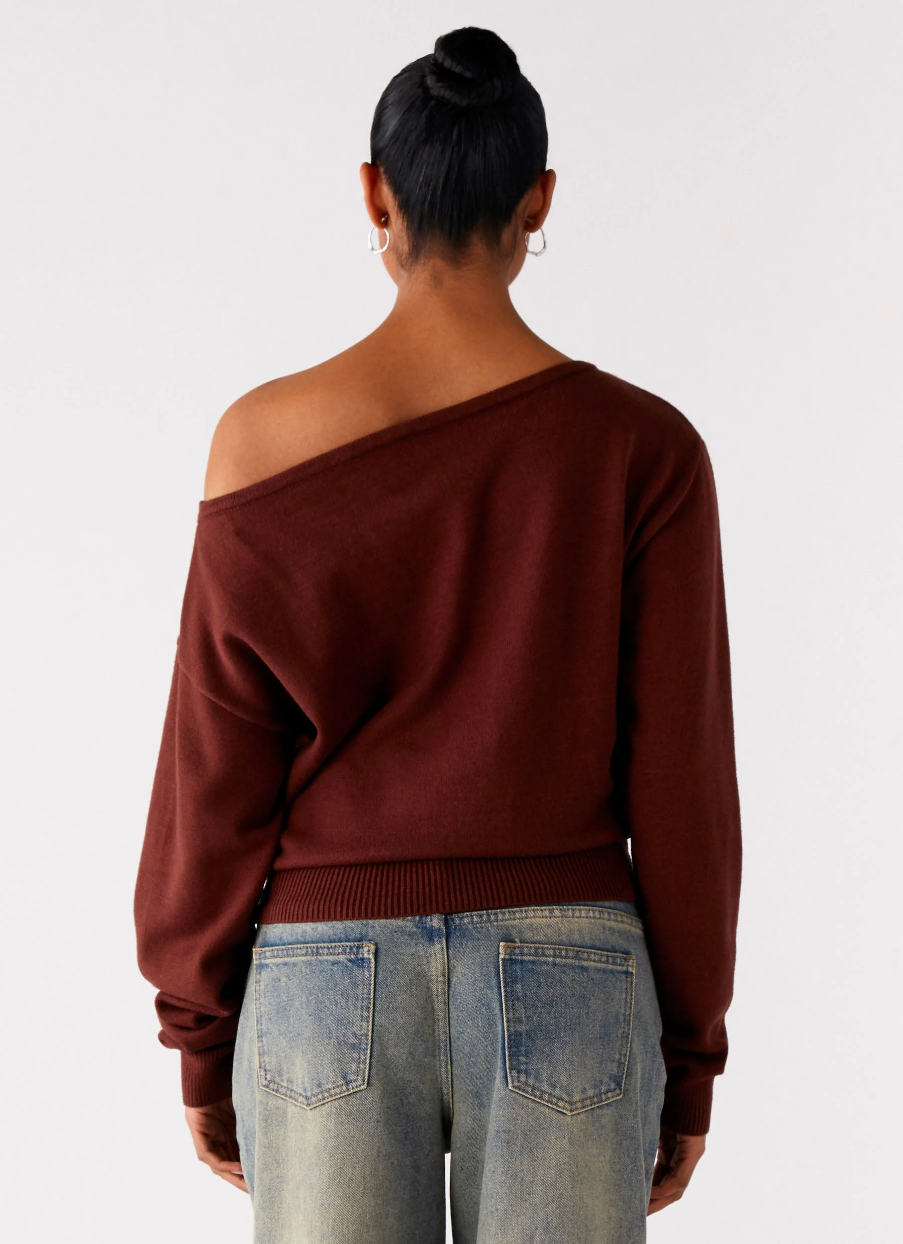 Jaelin Asymmetric Top - Chocolate - Image 3