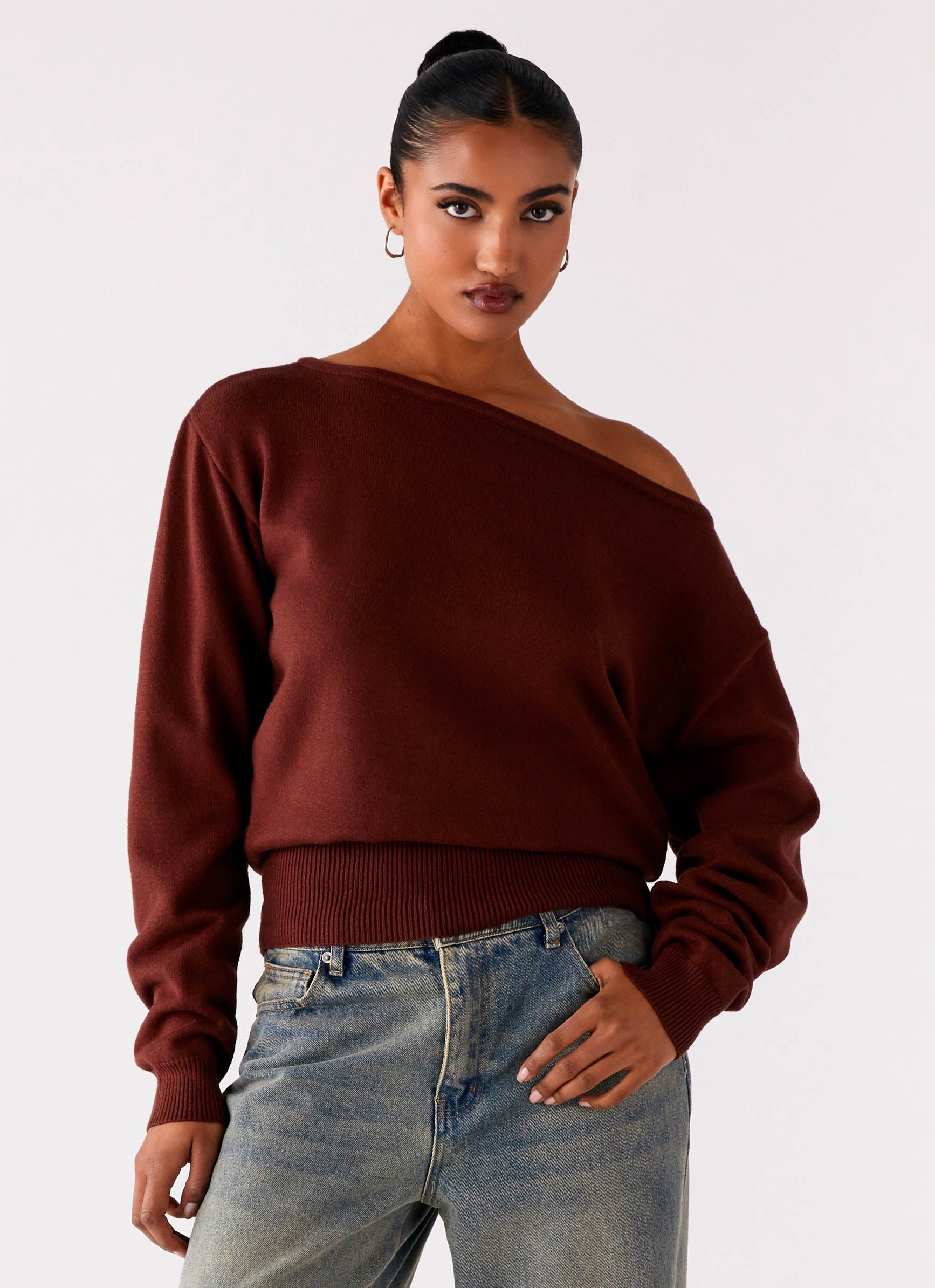 Jaelin Asymmetric Top - Chocolate - Image 5
