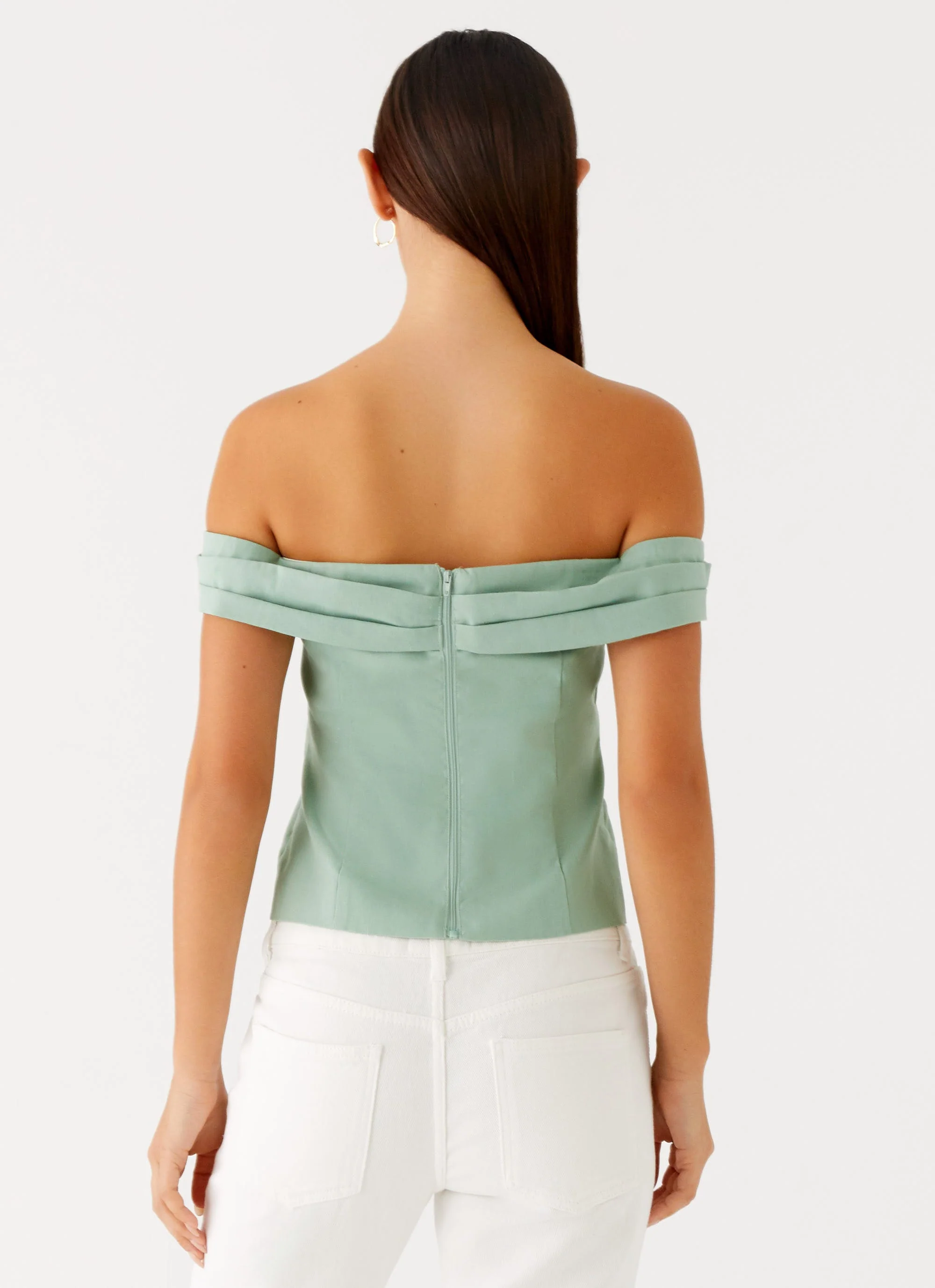 Jairo Linen Top - Sage - Image 4