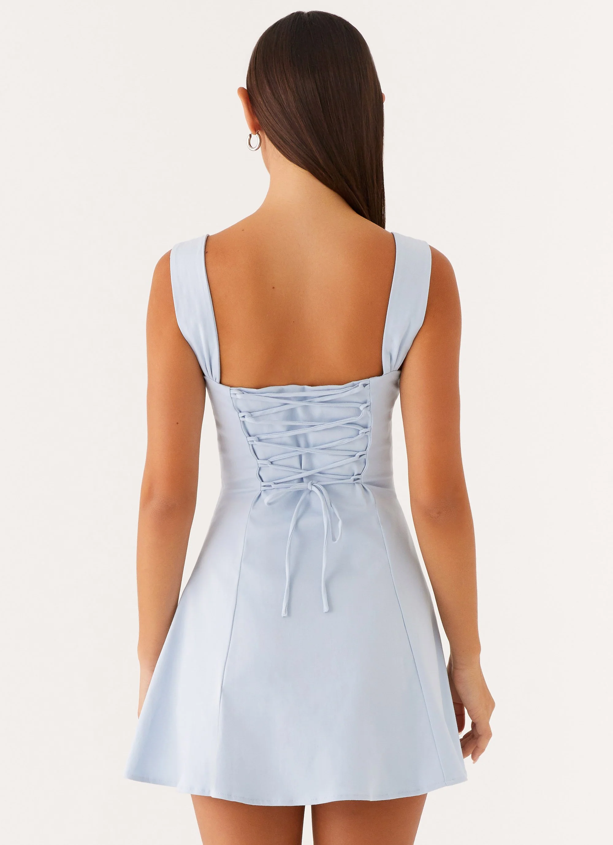 Jamaya Tie Mini Dress - Blue - Image 4