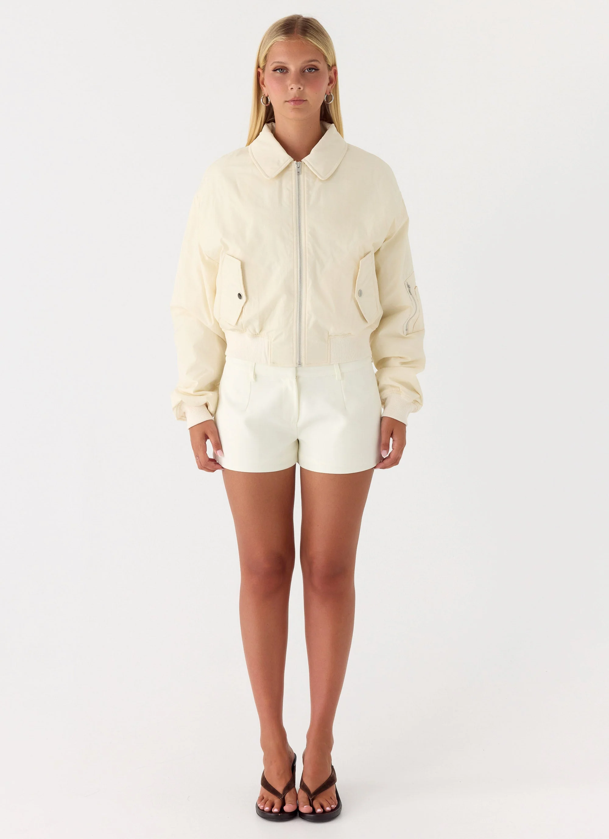 Jameson Bomber Jacket - Ivory - Image 3
