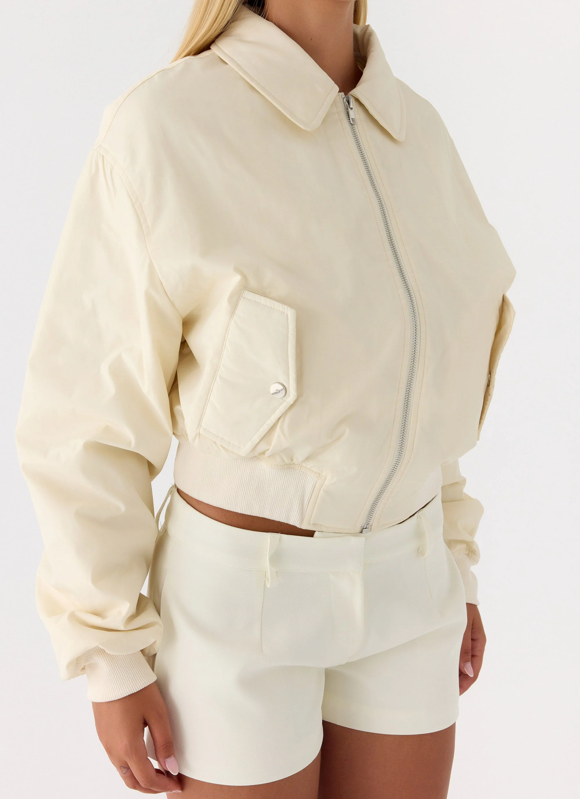 Jameson Bomber Jacket - Ivory - Image 6