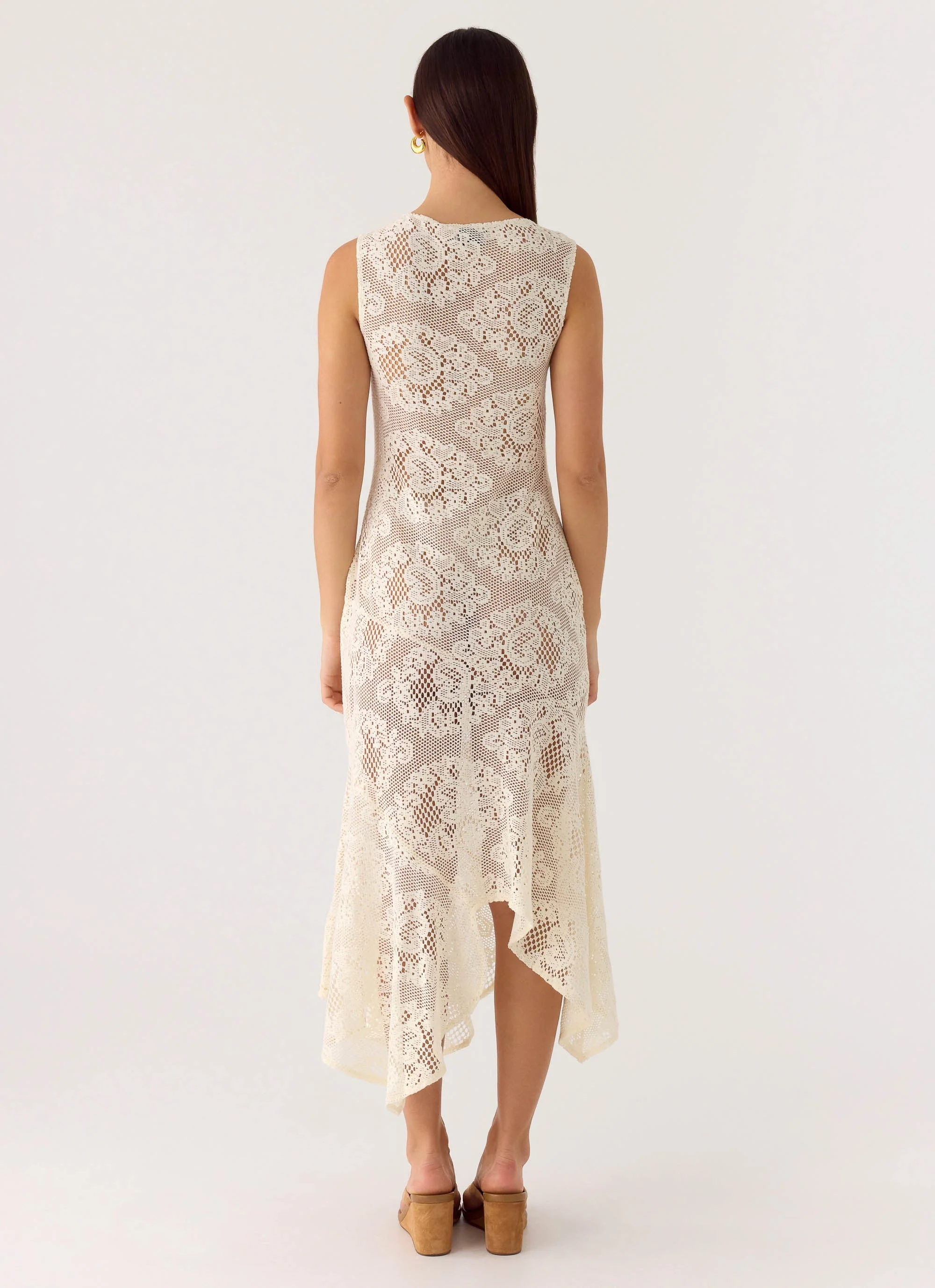Janayia Midi Dress - Ivory - Image 3