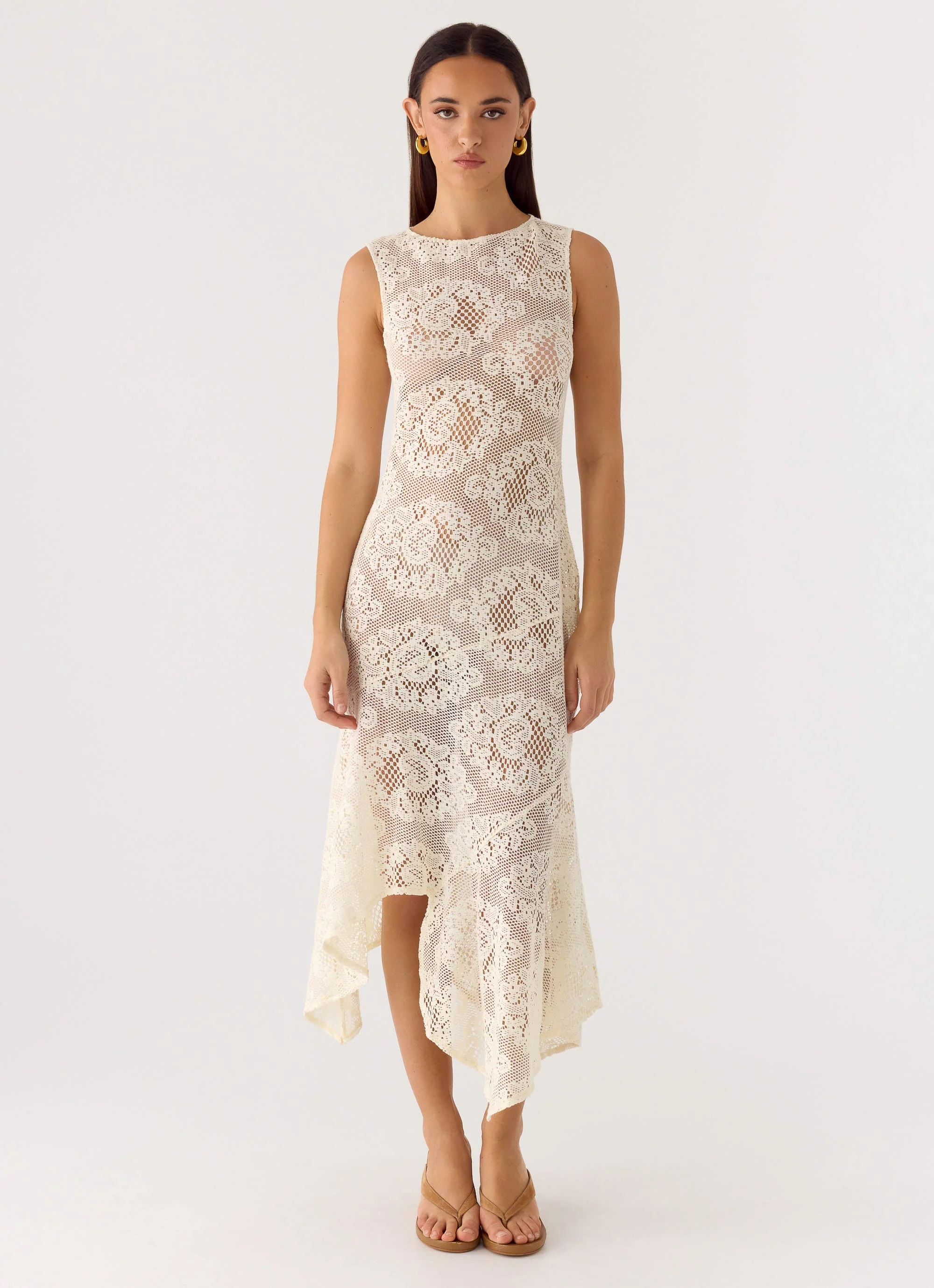 Janayia Midi Dress - Ivory - Image 6