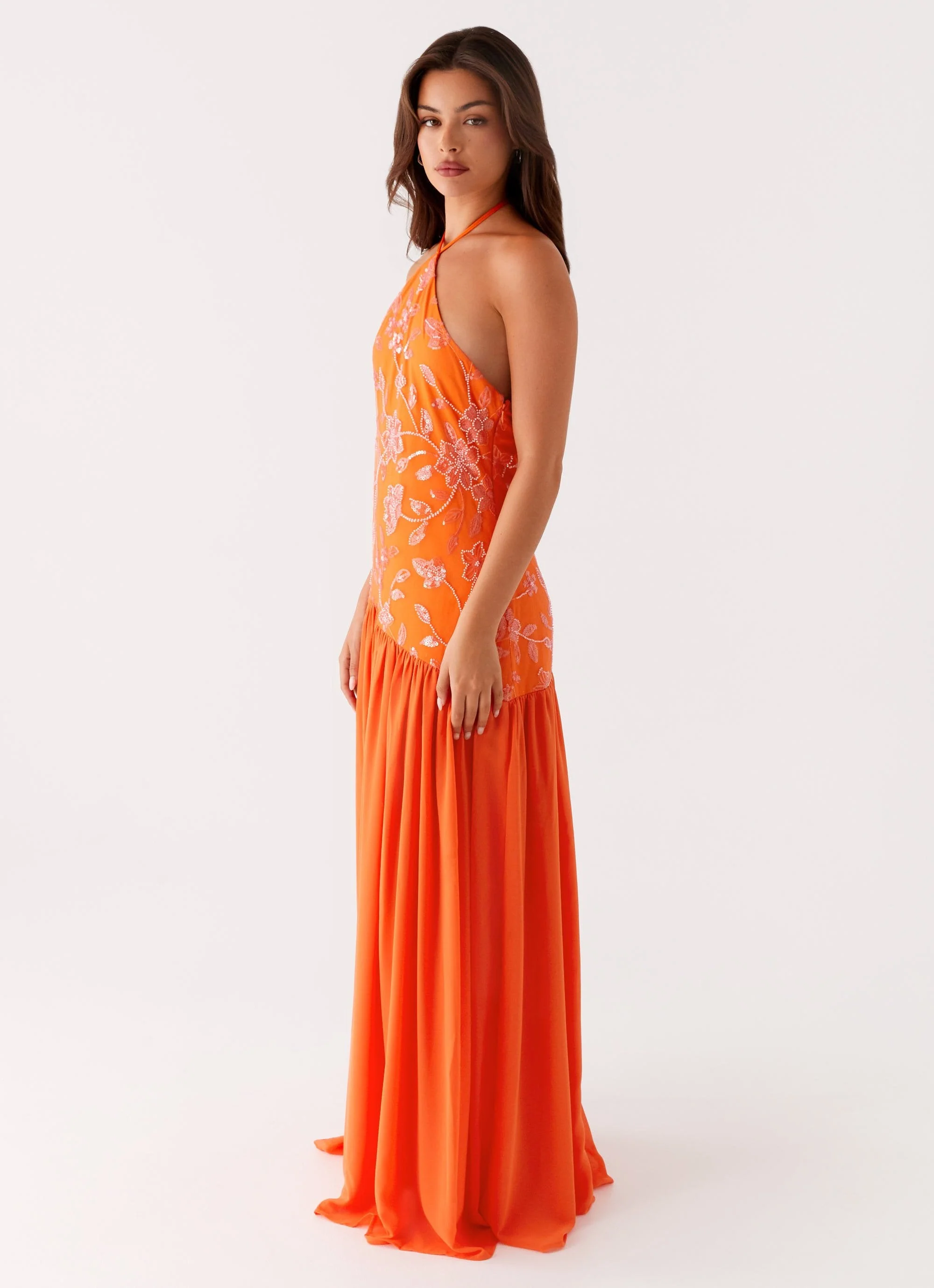 Janelle Beaded Maxi Dress - Orange - Image 5