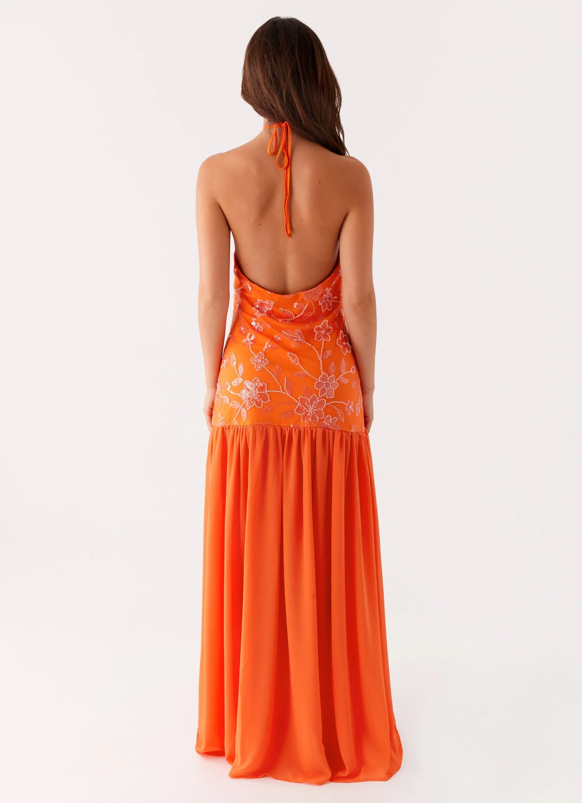 Janelle Beaded Maxi Dress - Orange - Image 6