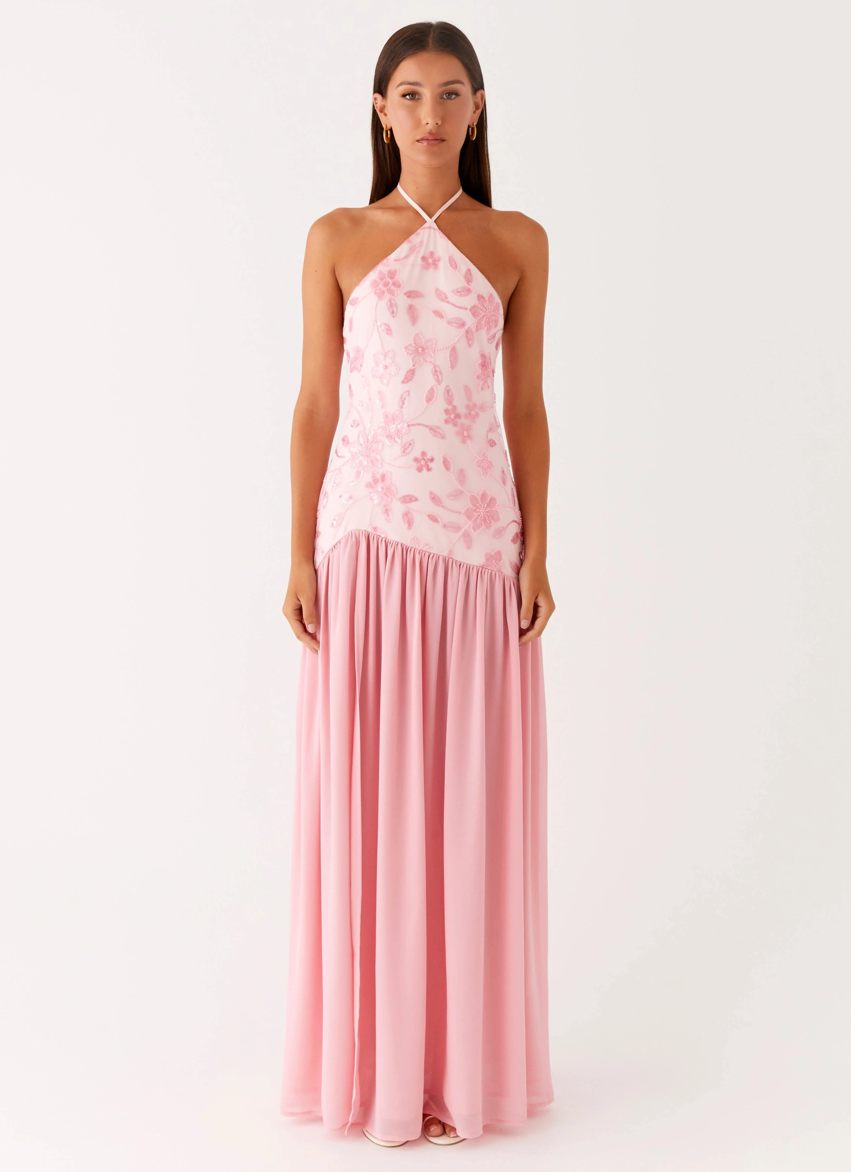 Janelle Beaded Maxi Dress - Pink - Image 4