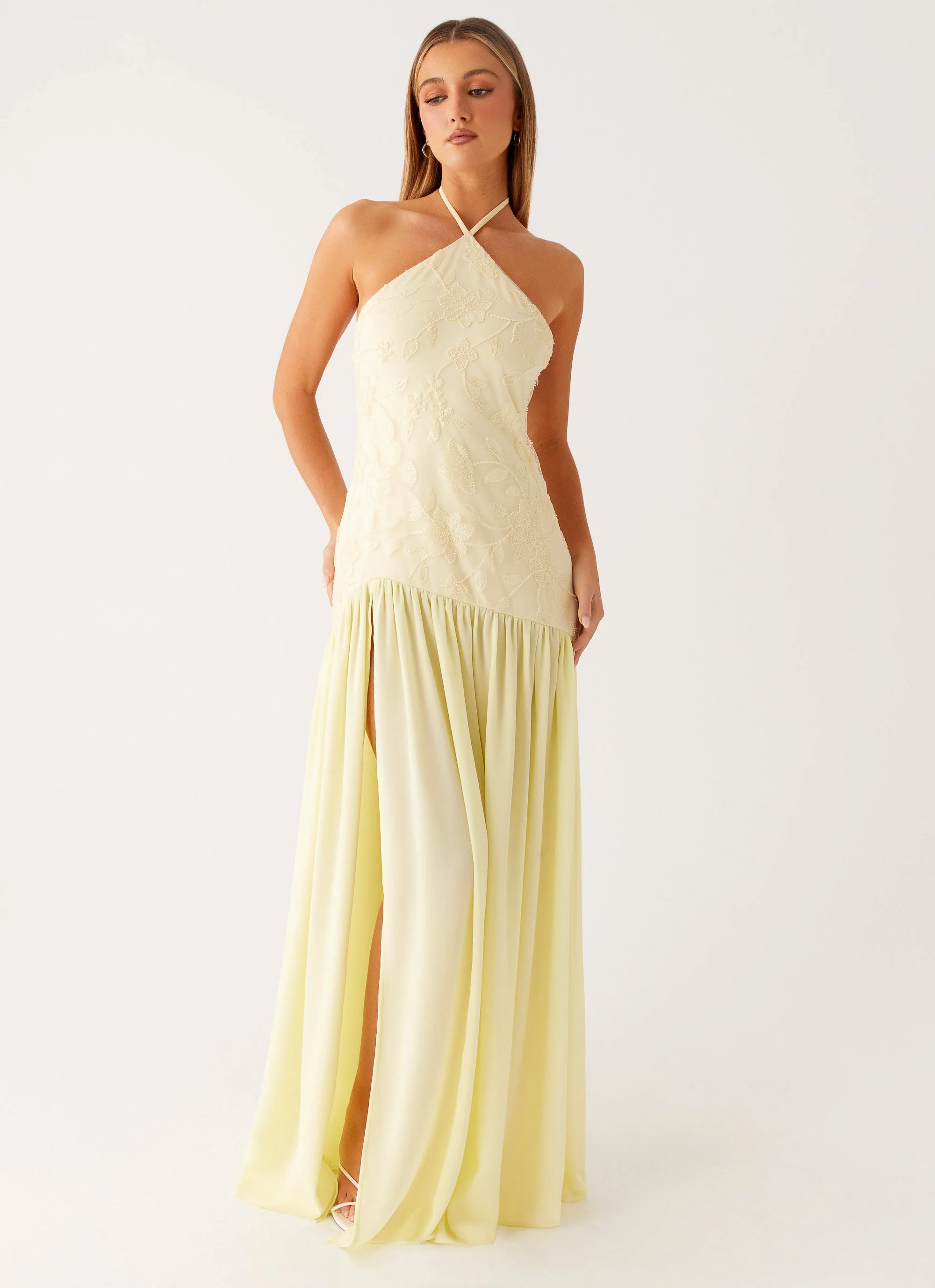 Janelle Beaded Maxi Dress - Yellow - Image 5