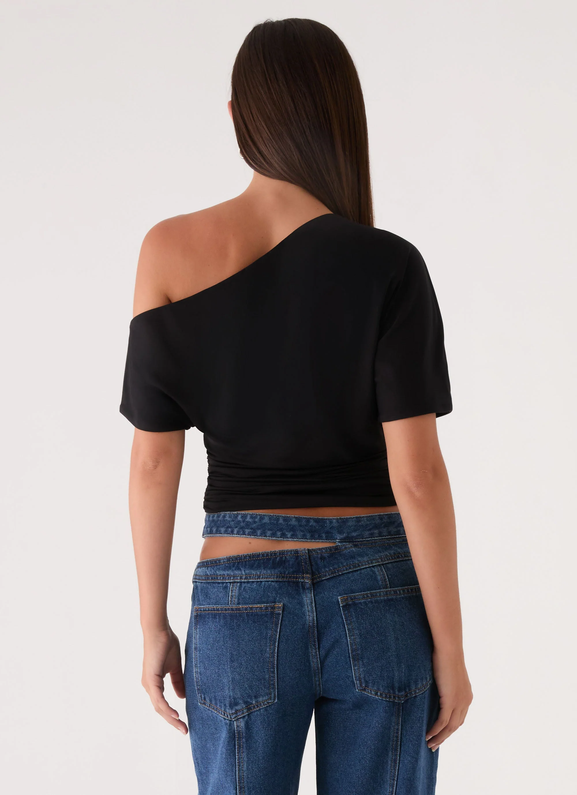Janni Off Shoulder Top - Black - Image 3