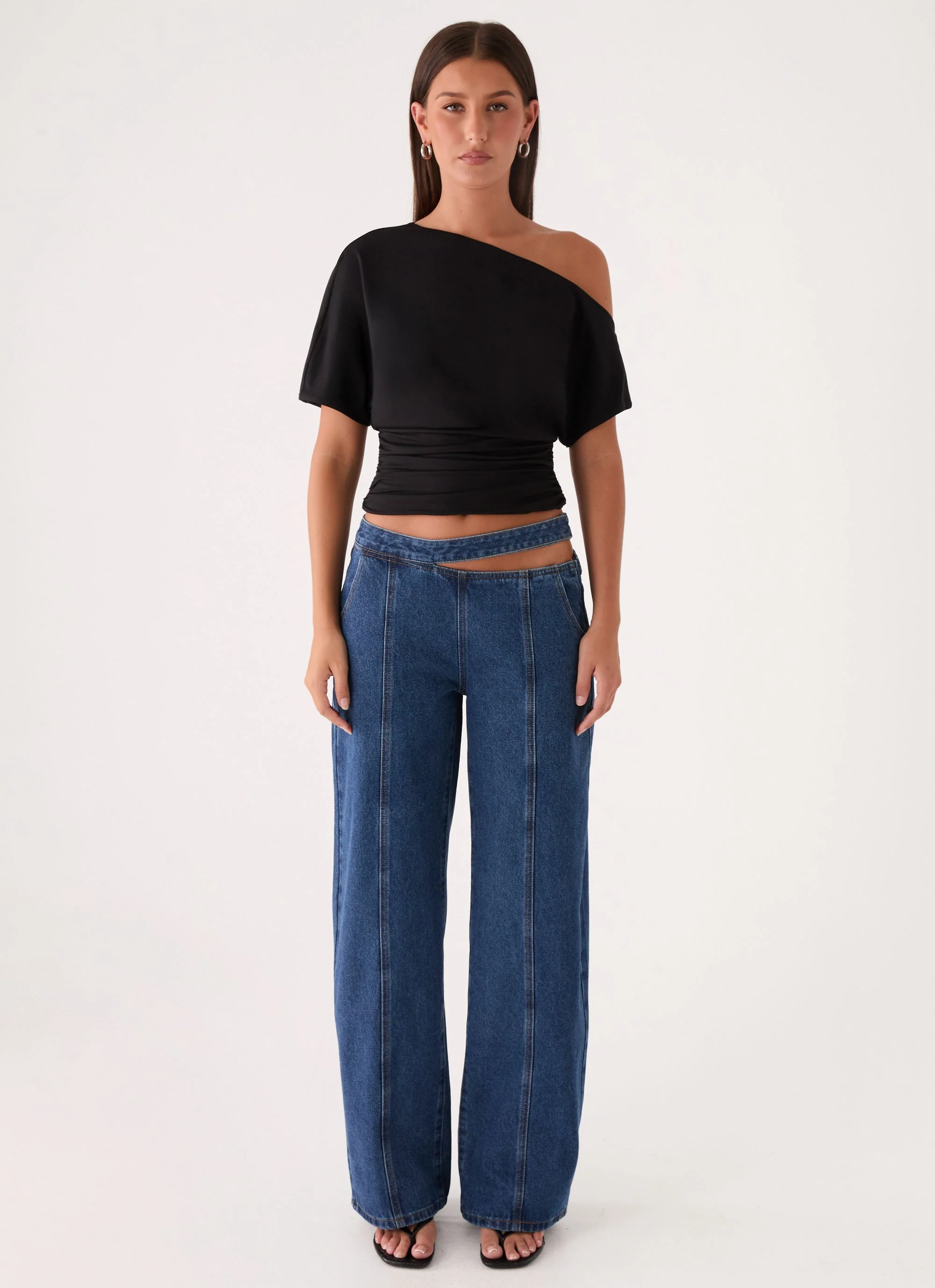 Janni Off Shoulder Top - Black - Image 4