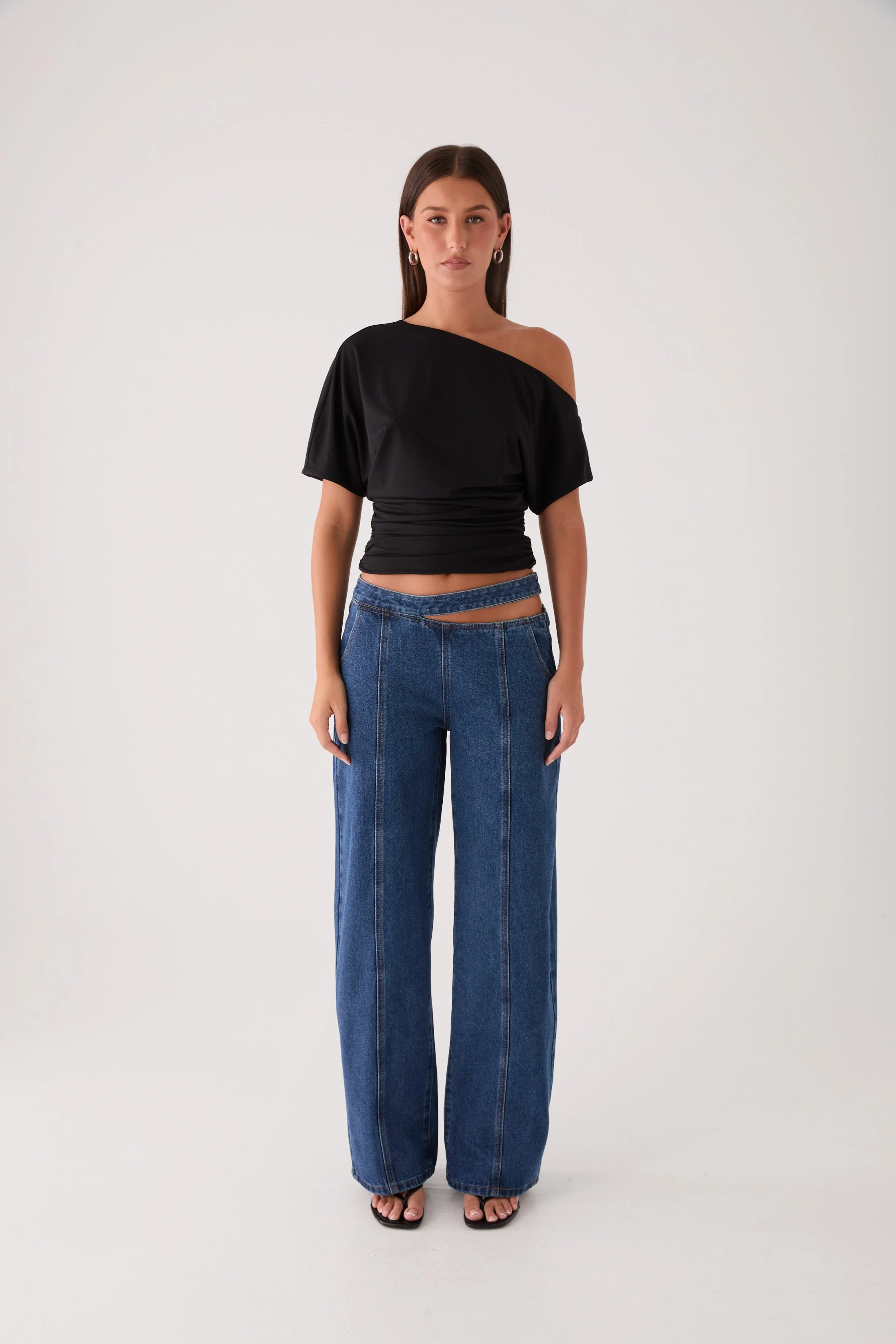 Janni Off Shoulder Top - Black - Image 7