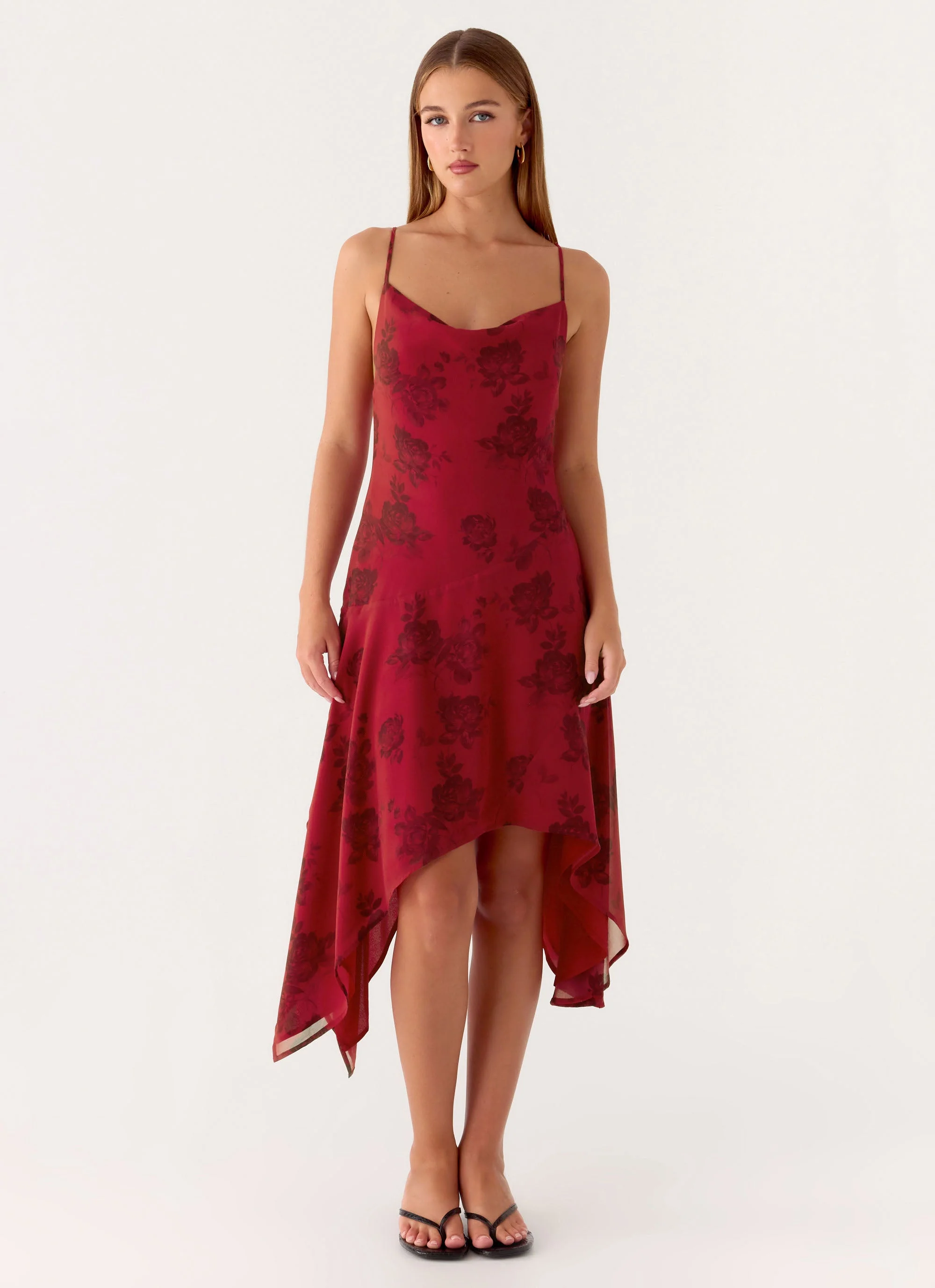 Jasiel Midi Dress - Cherry Rose - Image 4