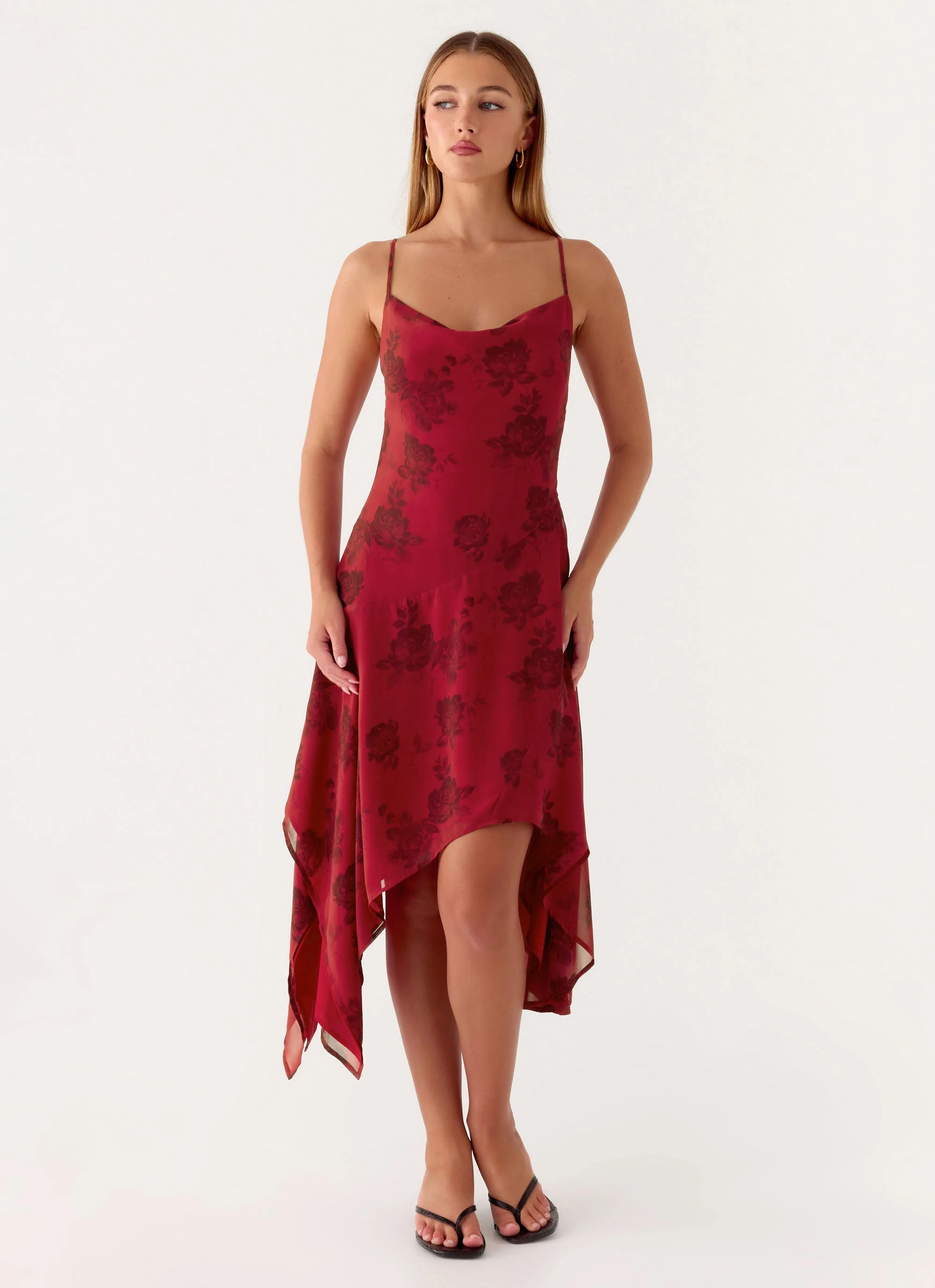 Jasiel Midi Dress - Cherry Rose - Image 6