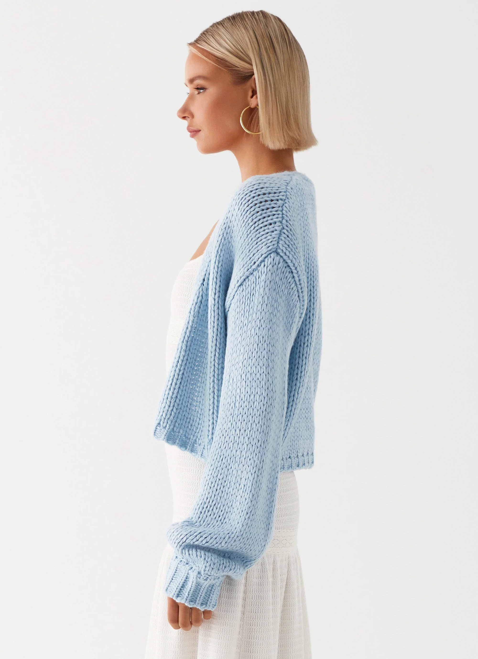 Jasleen Knit Cardigan - Blue - Image 3