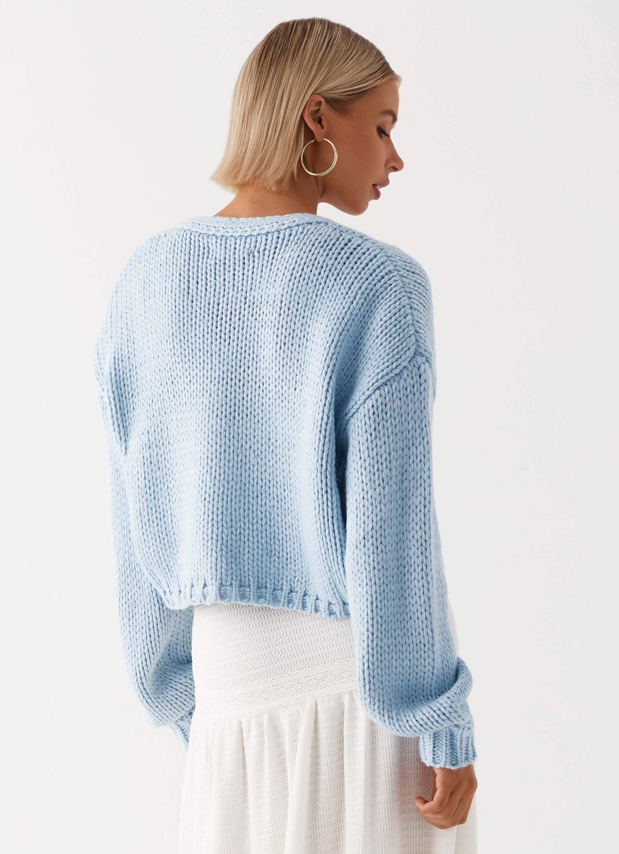 Jasleen Knit Cardigan - Blue - Image 4