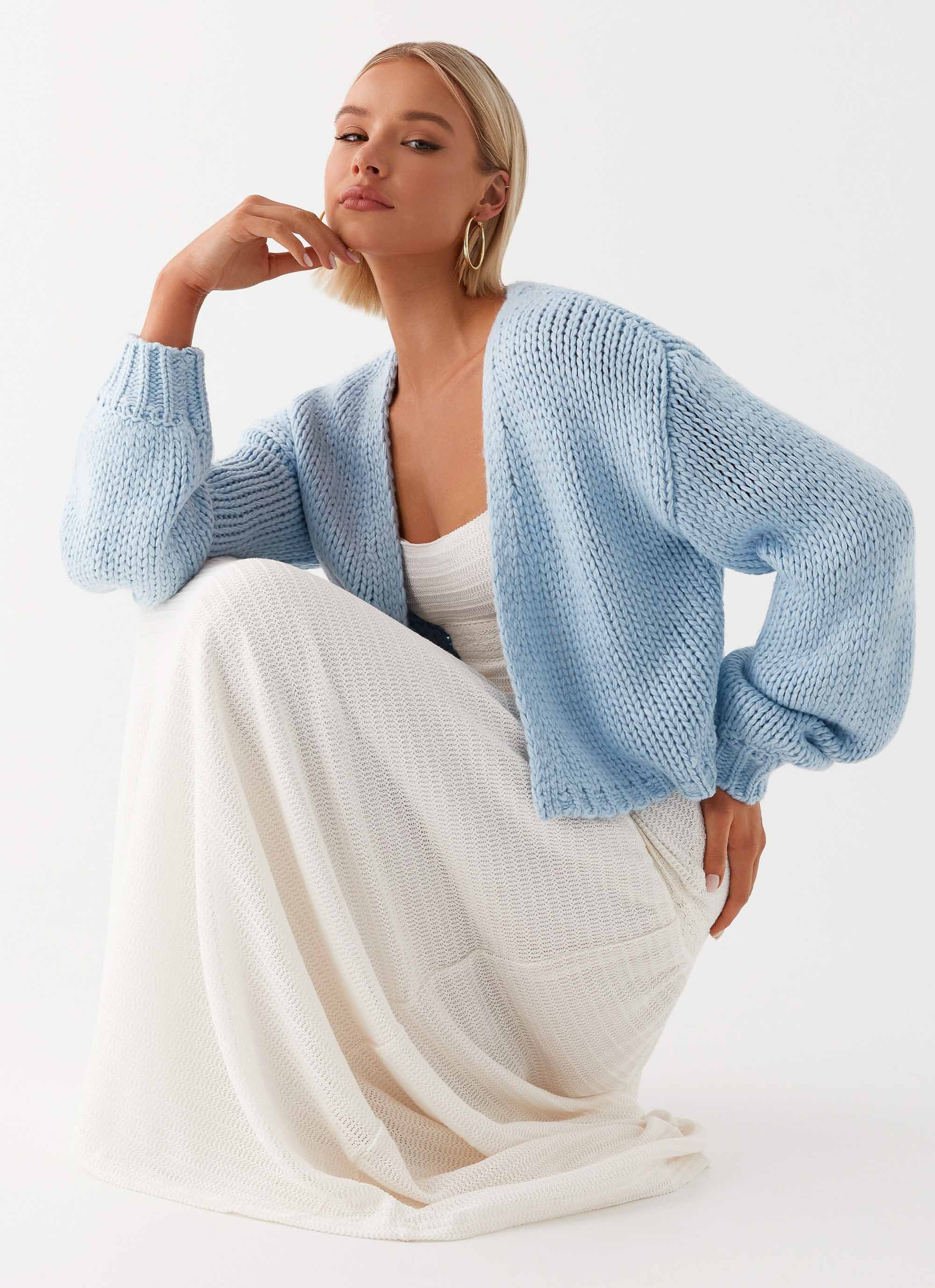 Jasleen Knit Cardigan - Blue - Image 5