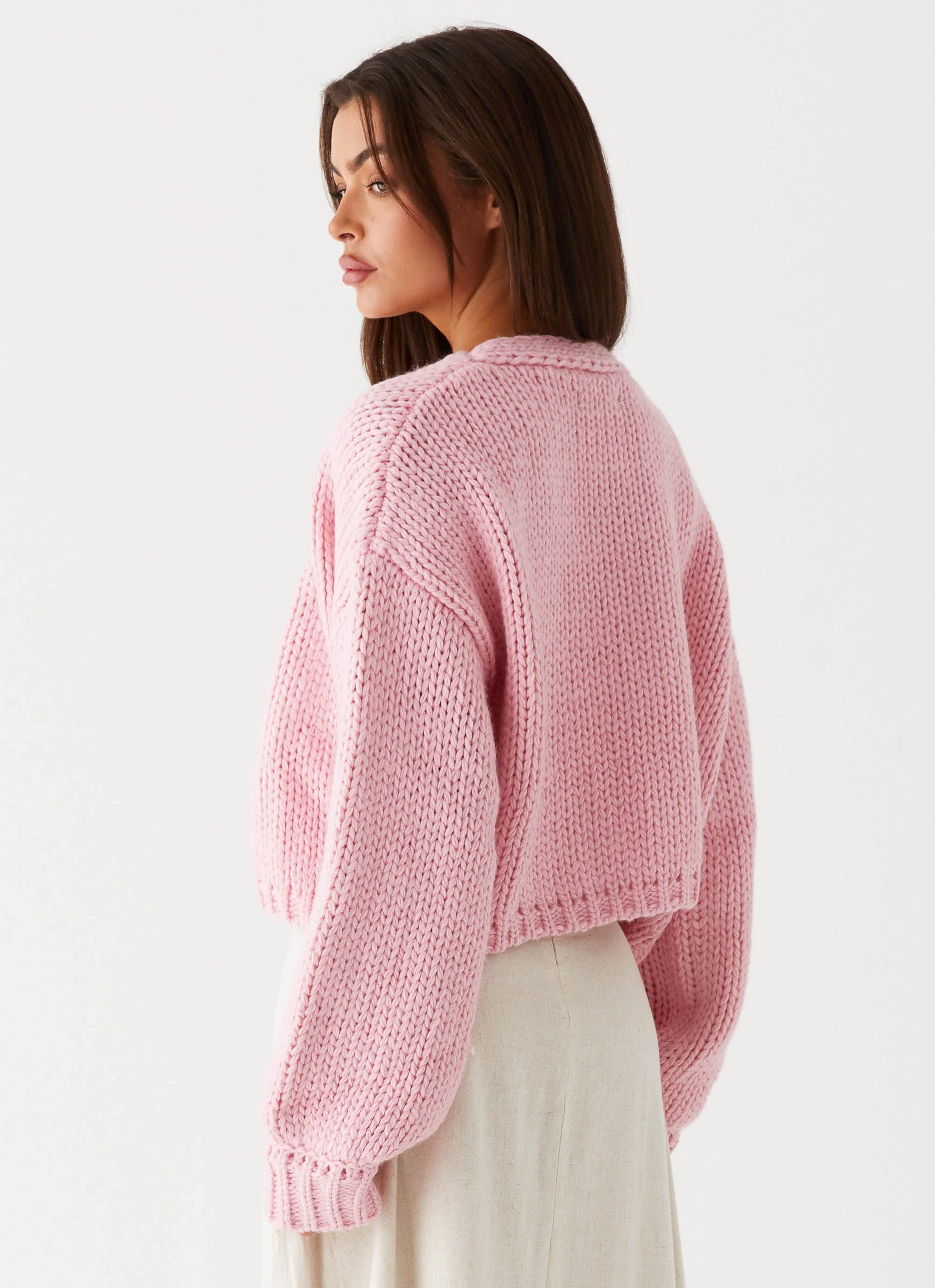 Jasleen Knit Cardigan - Pink - Image 4