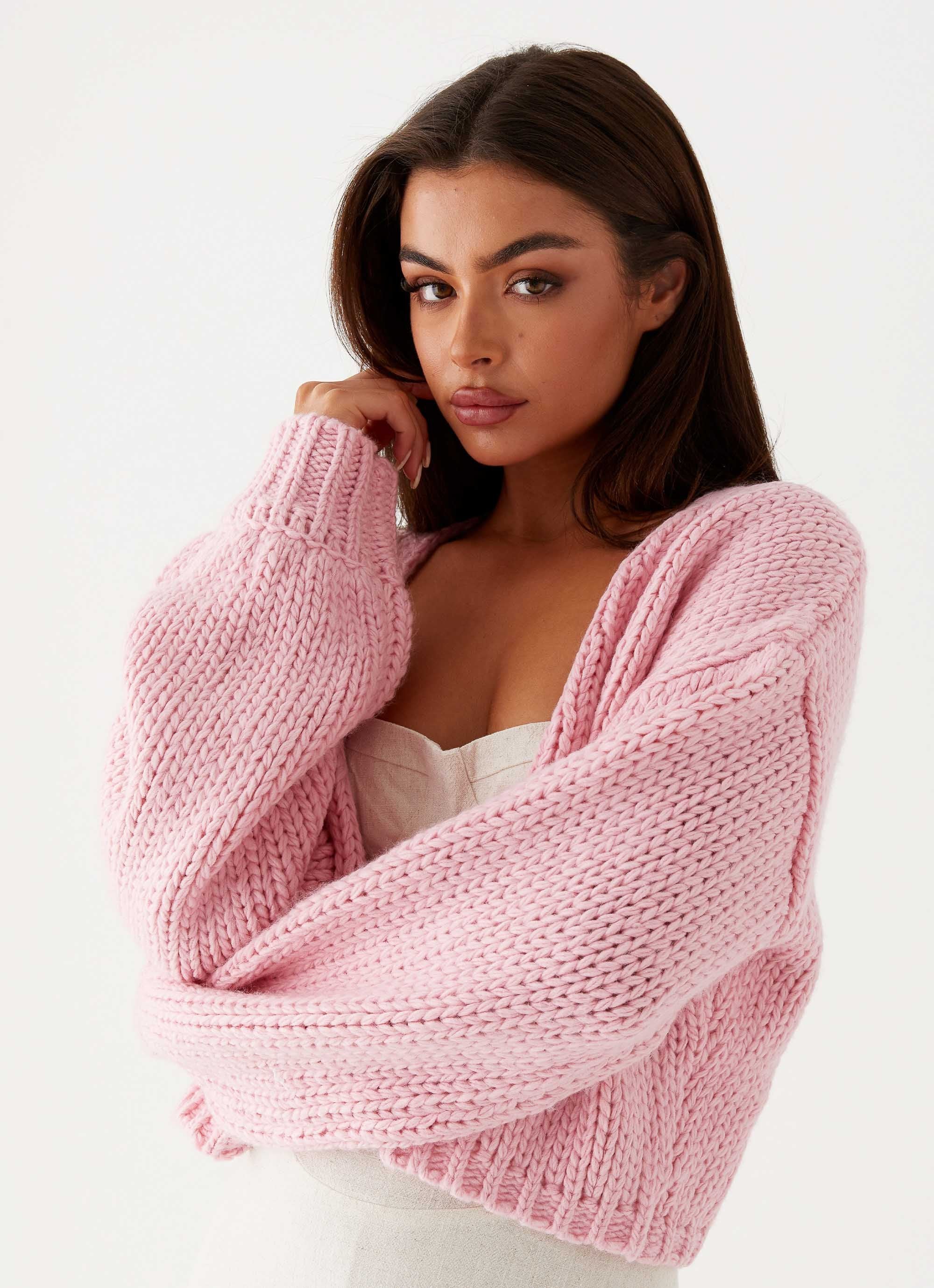 Jasleen Knit Cardigan - Pink - Image 5